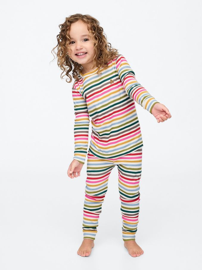 White Stripe Brushed Cotton Pyjamas (12mths-5yrs) (AV8535) | £9