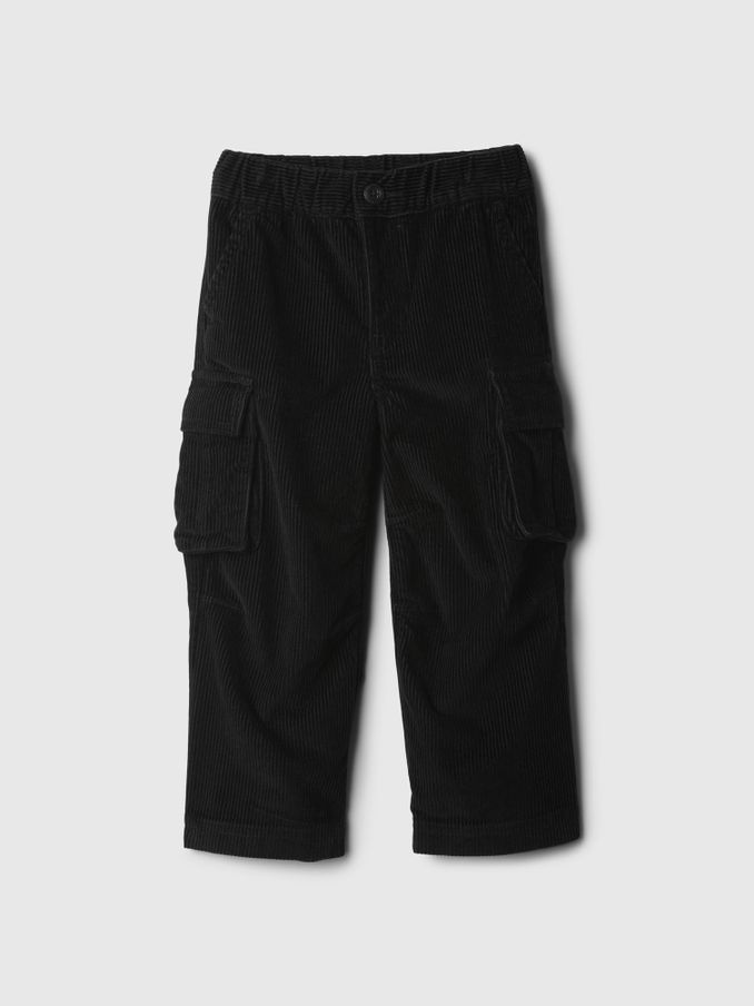 Black Corduroy Cargo Trousers (6mths-5yrs) (AV8545) | £12