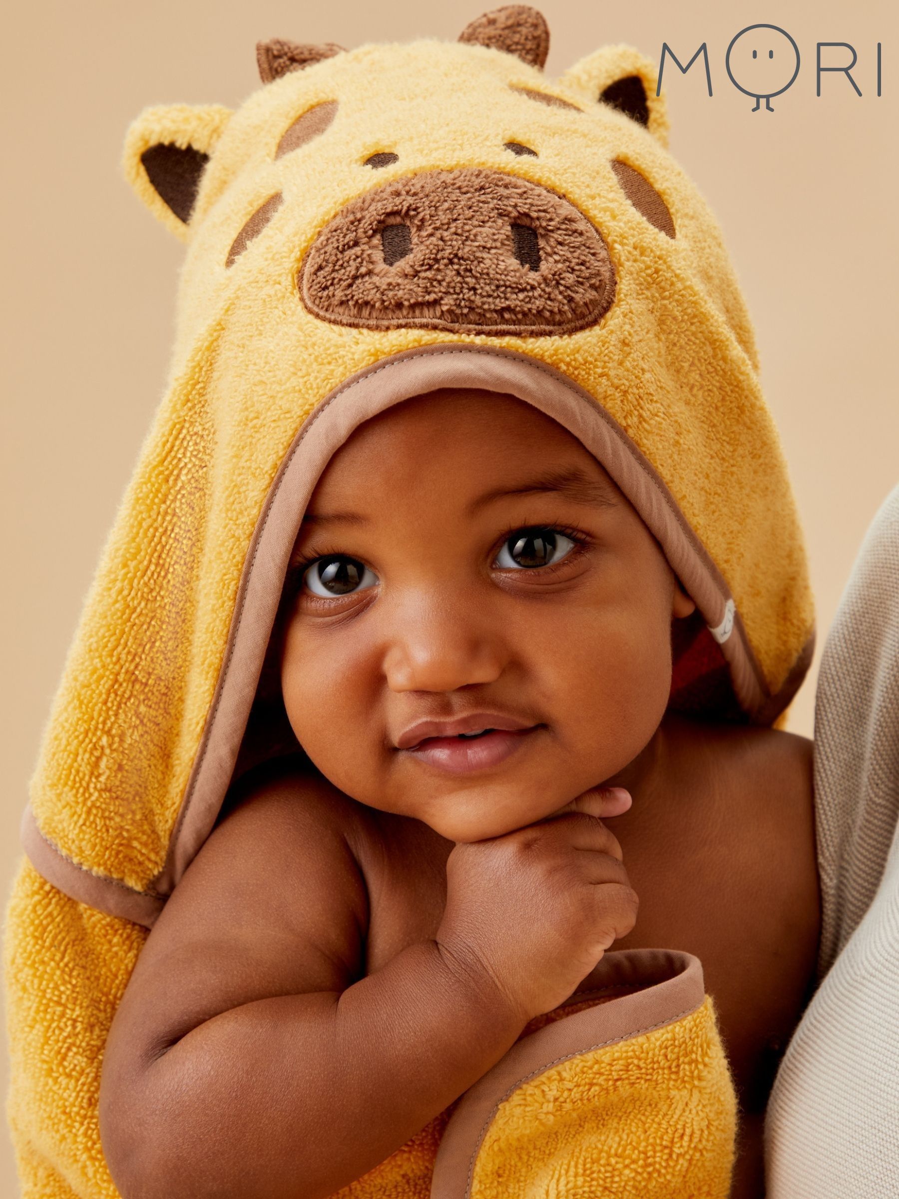 MORI Yellow Giraffe Supersoft Hooded Towel (AV8885) | £35