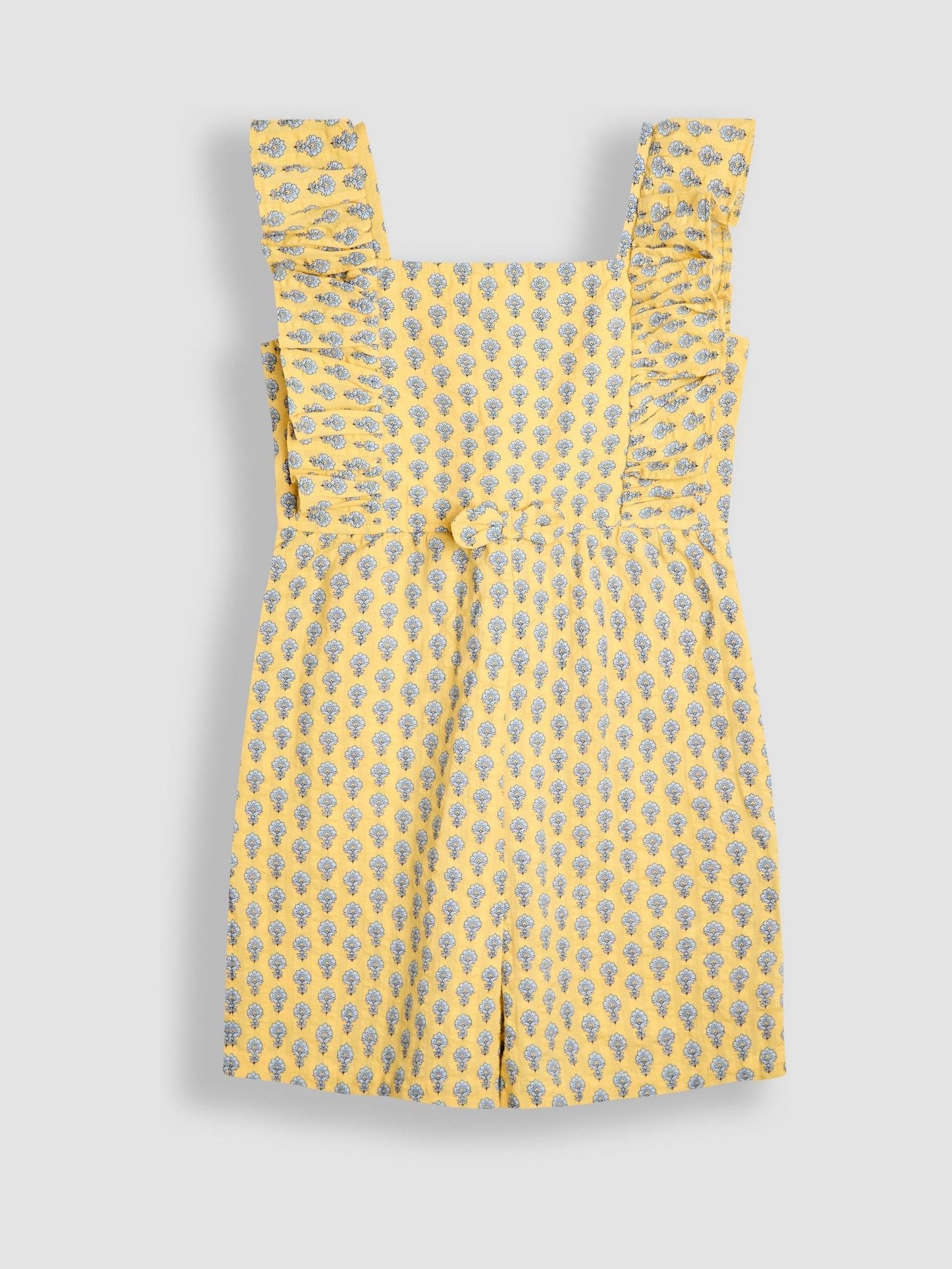 Yellow Floral Ruffle Front Playsuit (AW0103) | £24 - £25