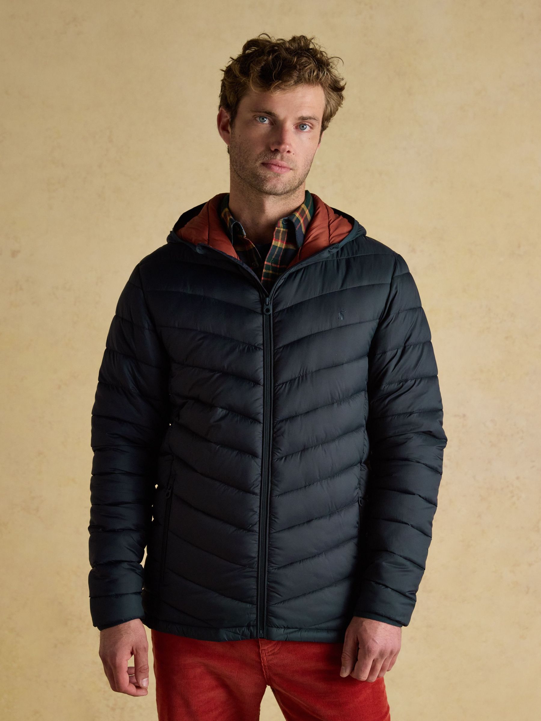Garrett Navy Showerproof Padded Jacket