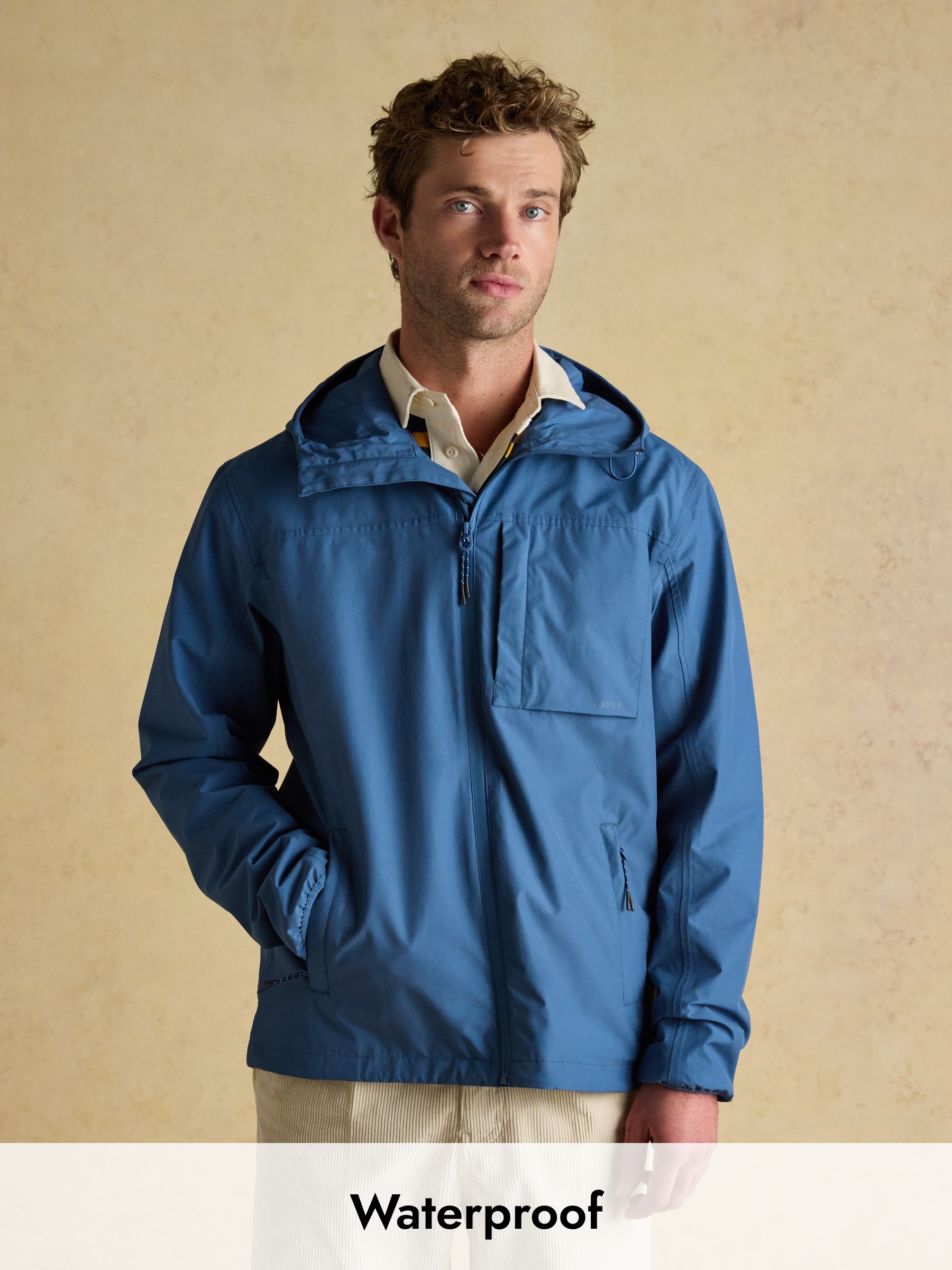 Ayston Blue Lightweight Waterproof Coat (AW3707) | £47