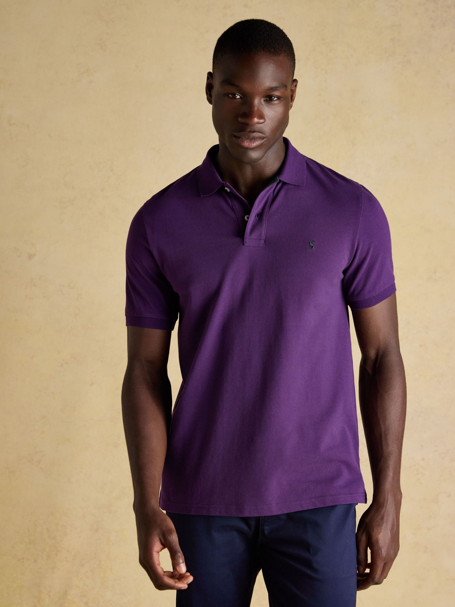 Woody Dark Purple Cotton Pique Polo Shirt (AW4452) | £18