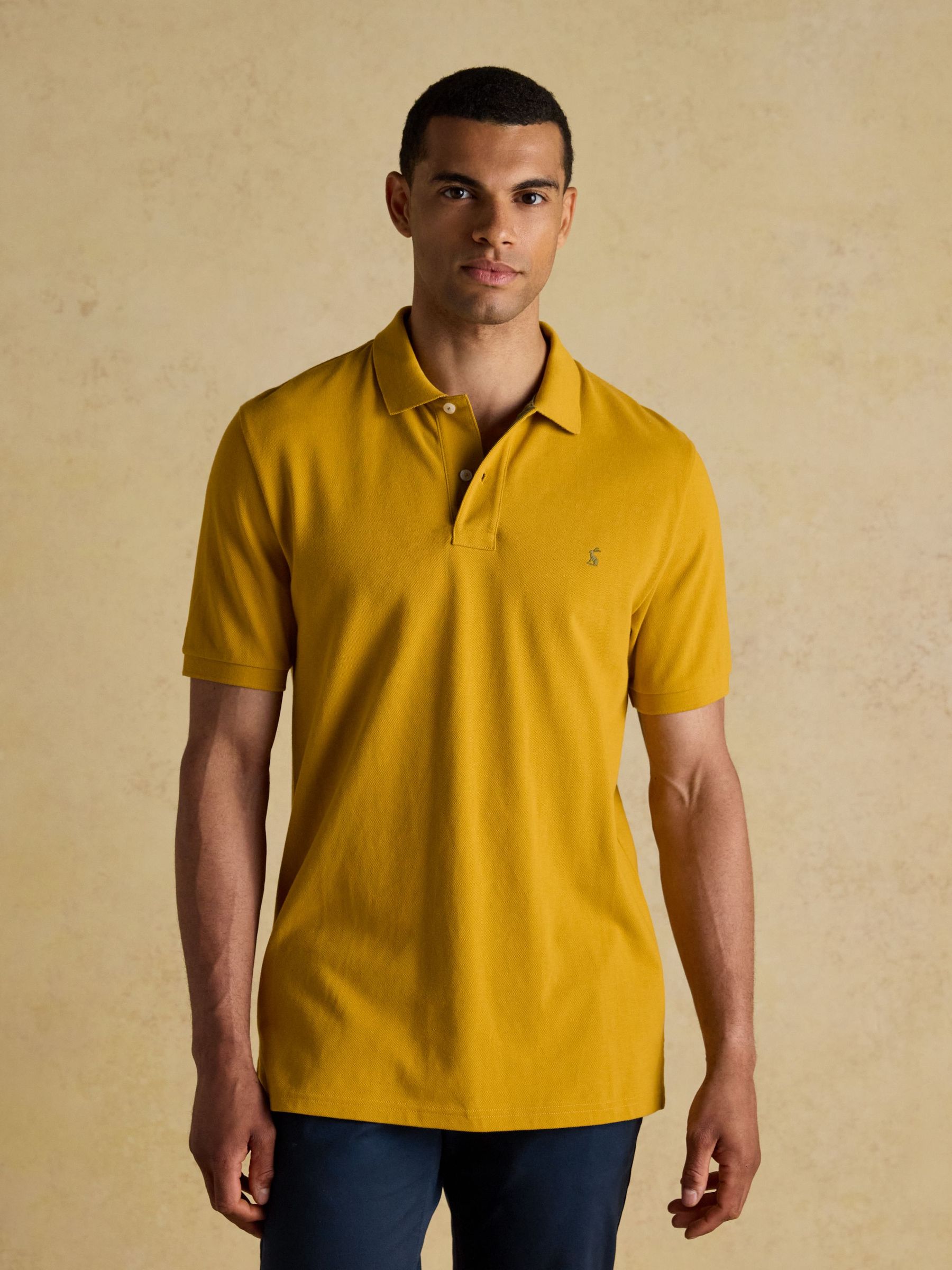 Woody Mustard Yellow Cotton Pique Polo Shirt (AW4454) | £18