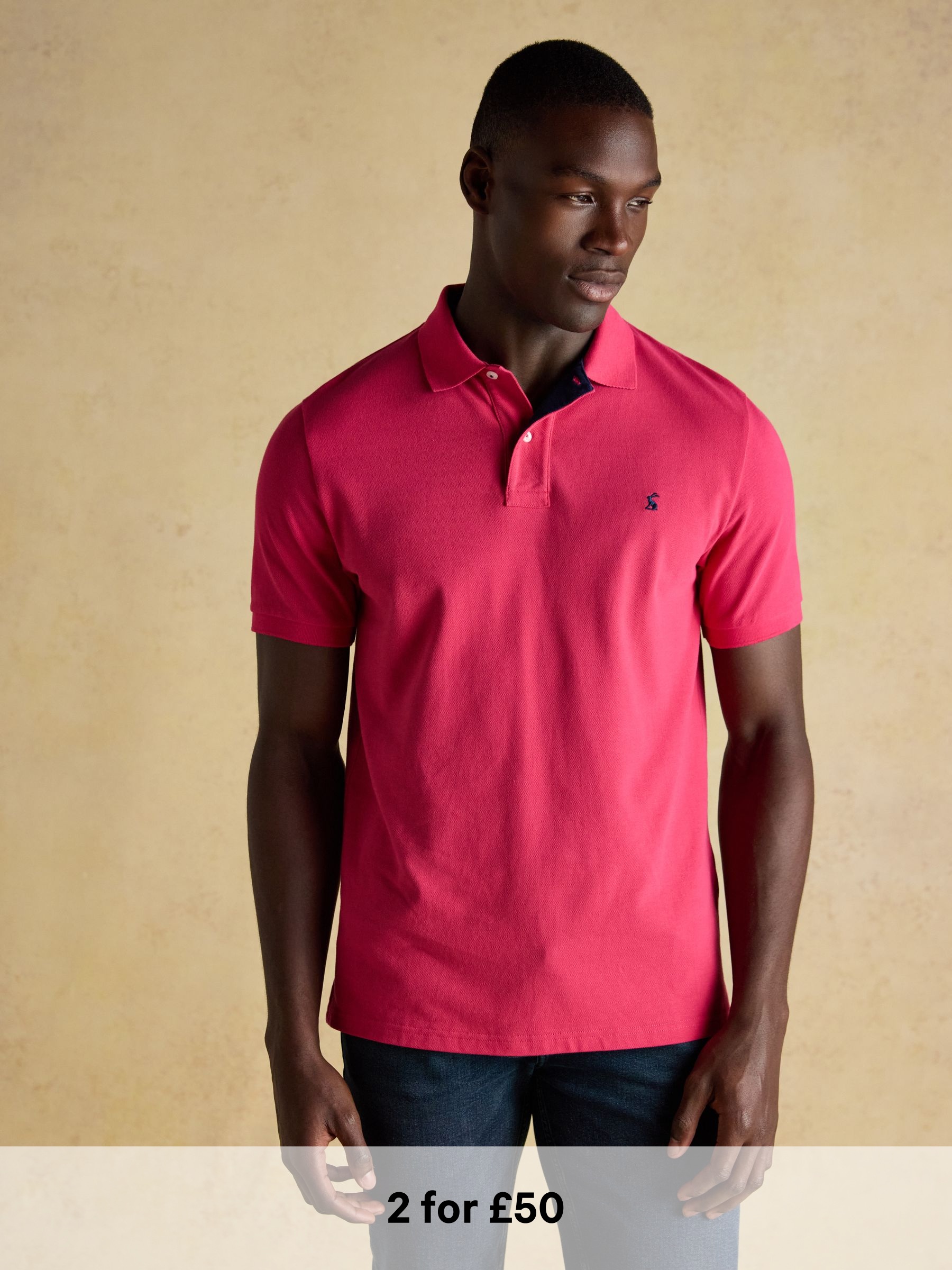 Woody Bright Pink Cotton Pique Polo Shirt (AW4455) | £30