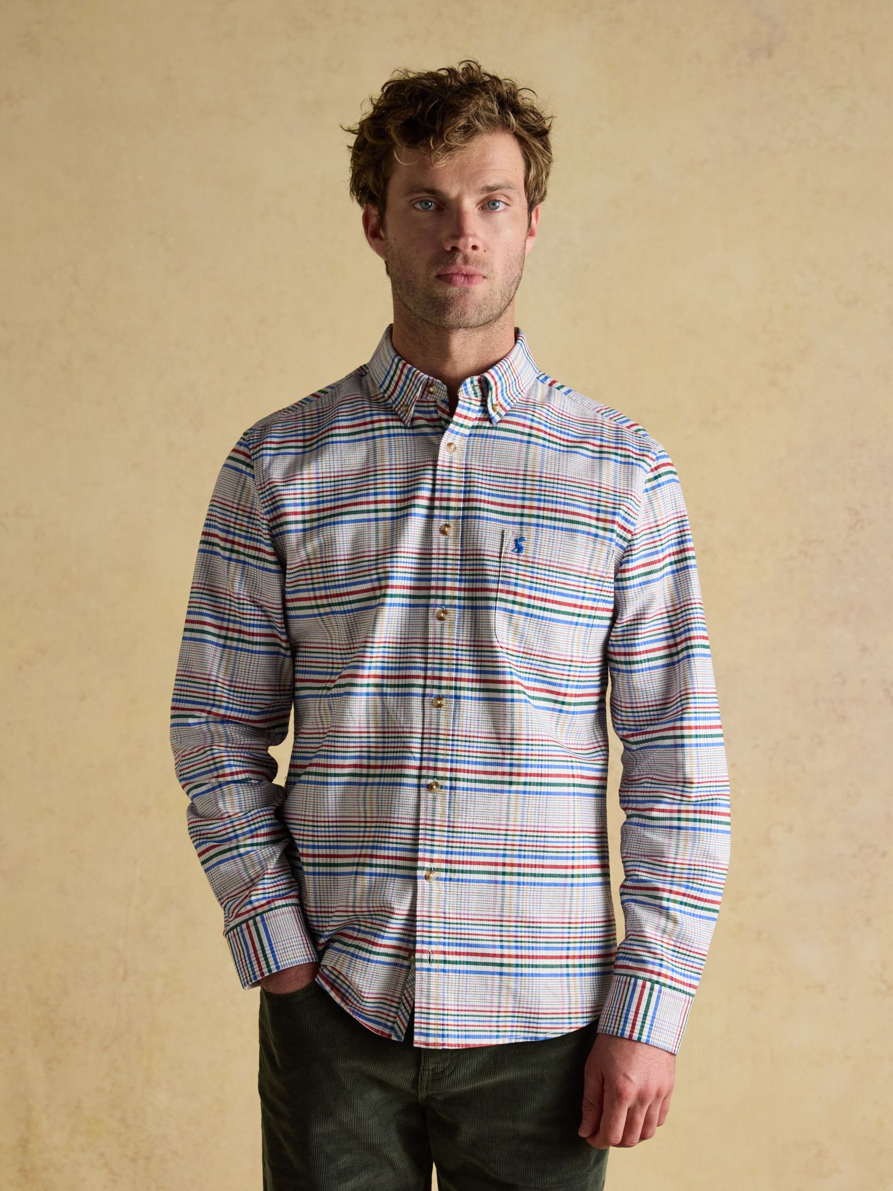 Oxford Classic Fit Multi Check Long Sleeve Cotton Shirt