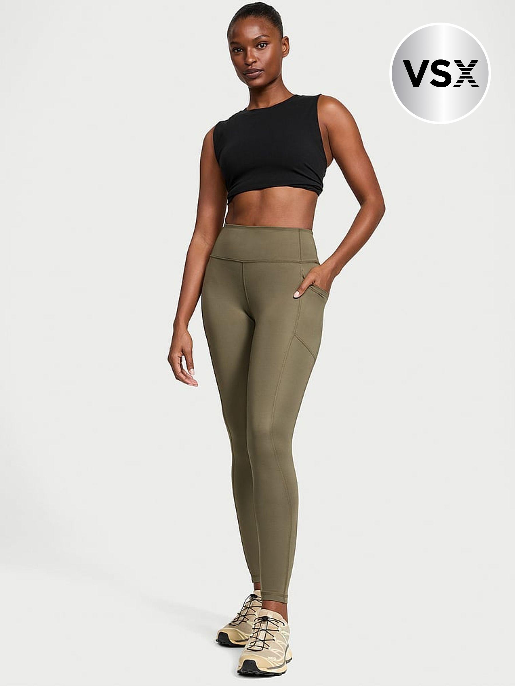 Desert Cactus Green 7/8 Length Essential Pocket Leggings (AW6295) | £35