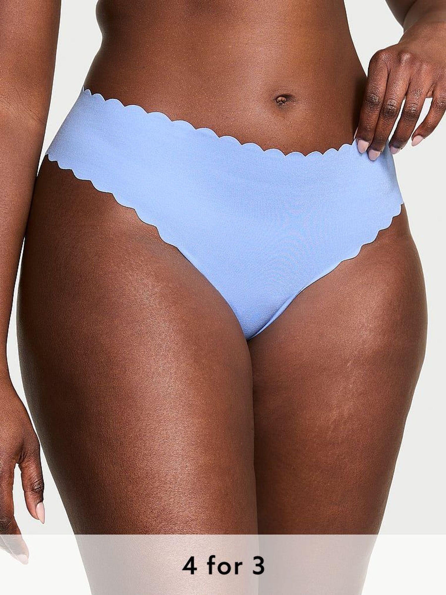 Blue Cameo Thong Knickers (AW6297) | £9