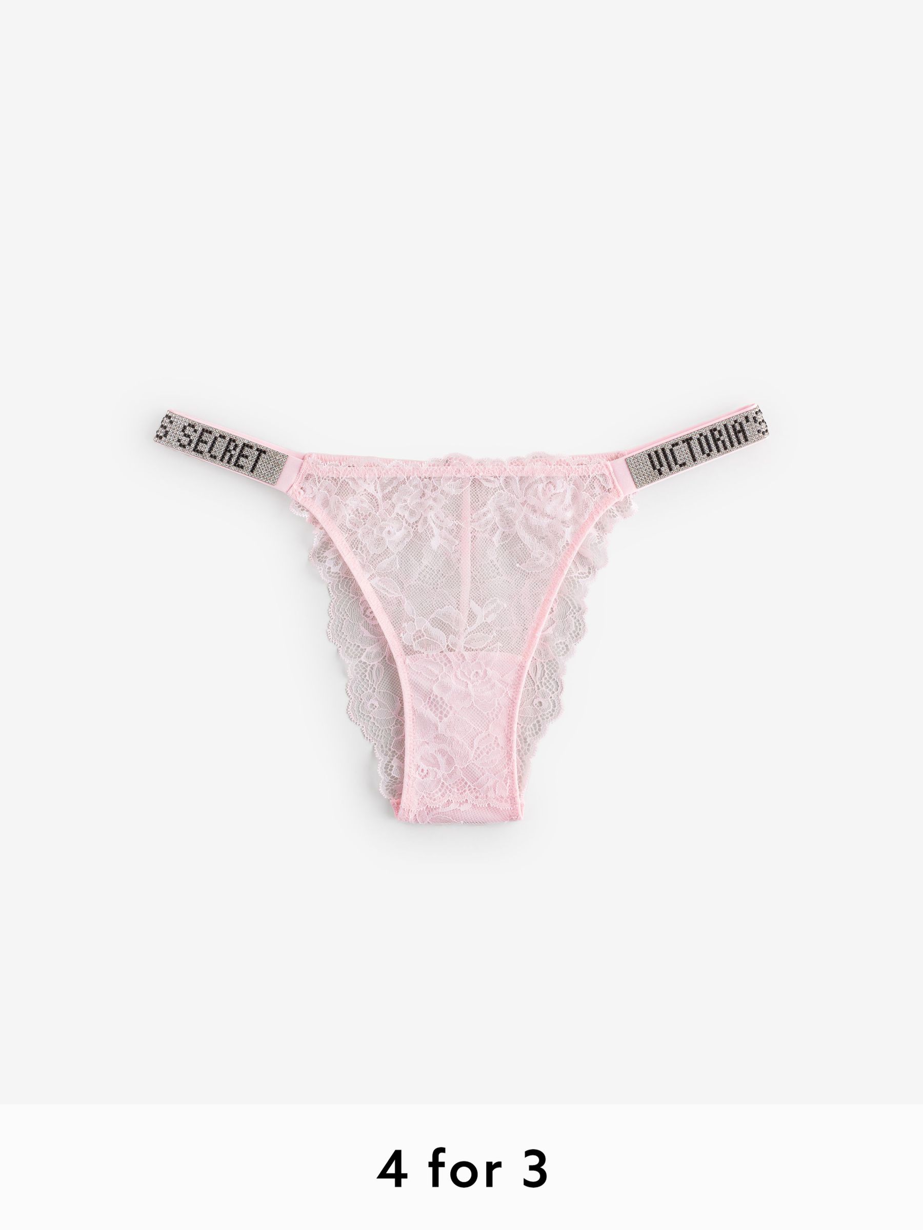 Angel Pink Brazilian Shine Strap Knickers (AW6307) | £20