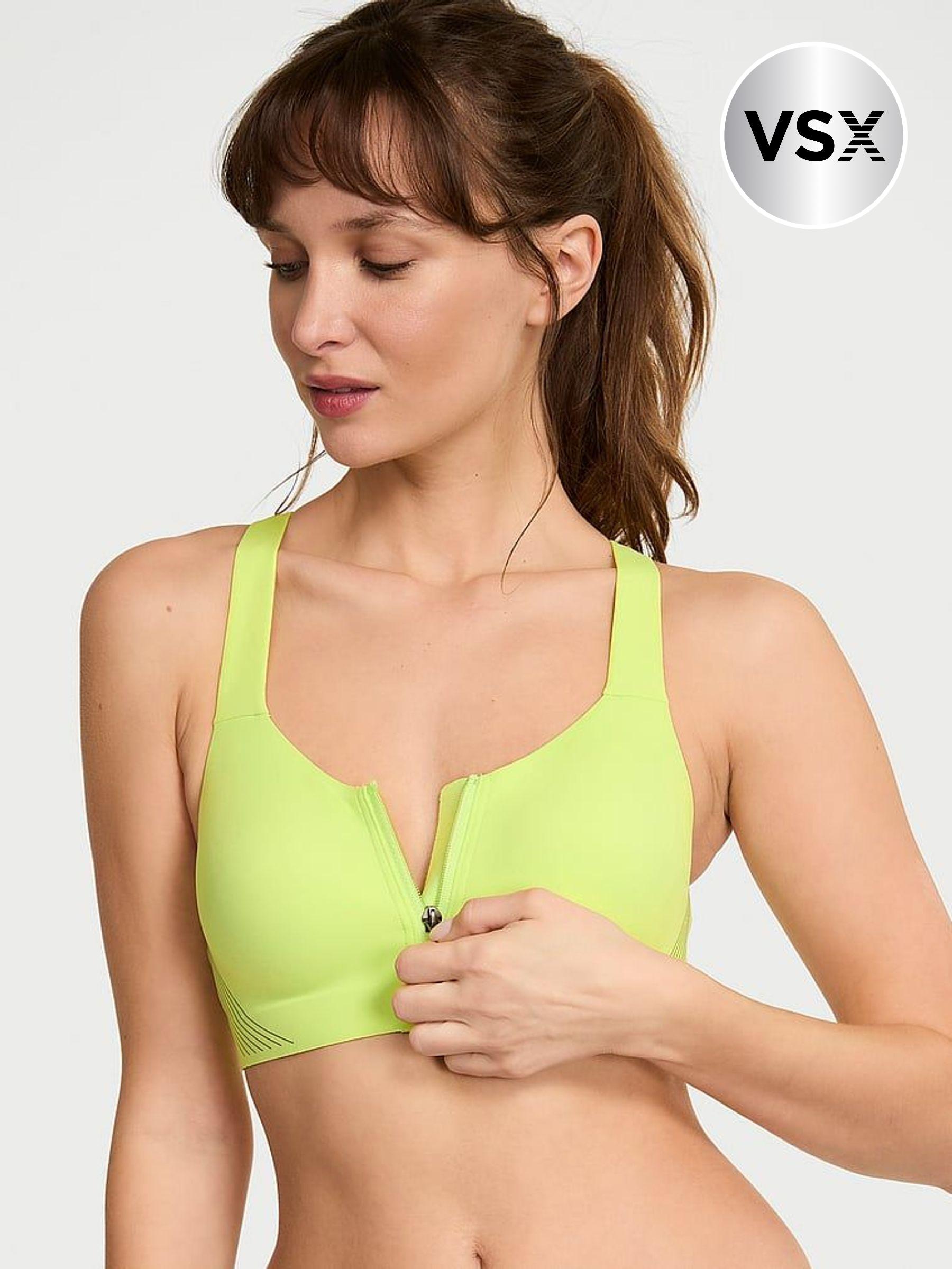 Lime Green Front Close High Support Sports Bra (AW6314) | £55
