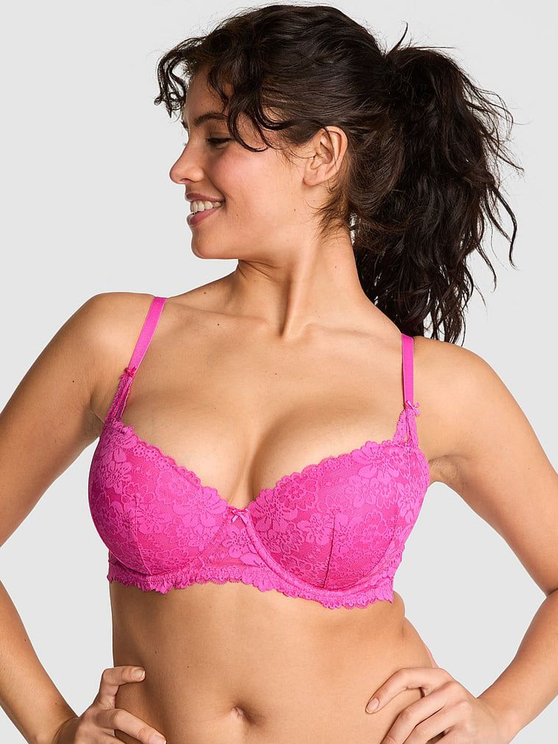 Pink Gossip Balcony Lace Push Up Bra (AW6362) | £35