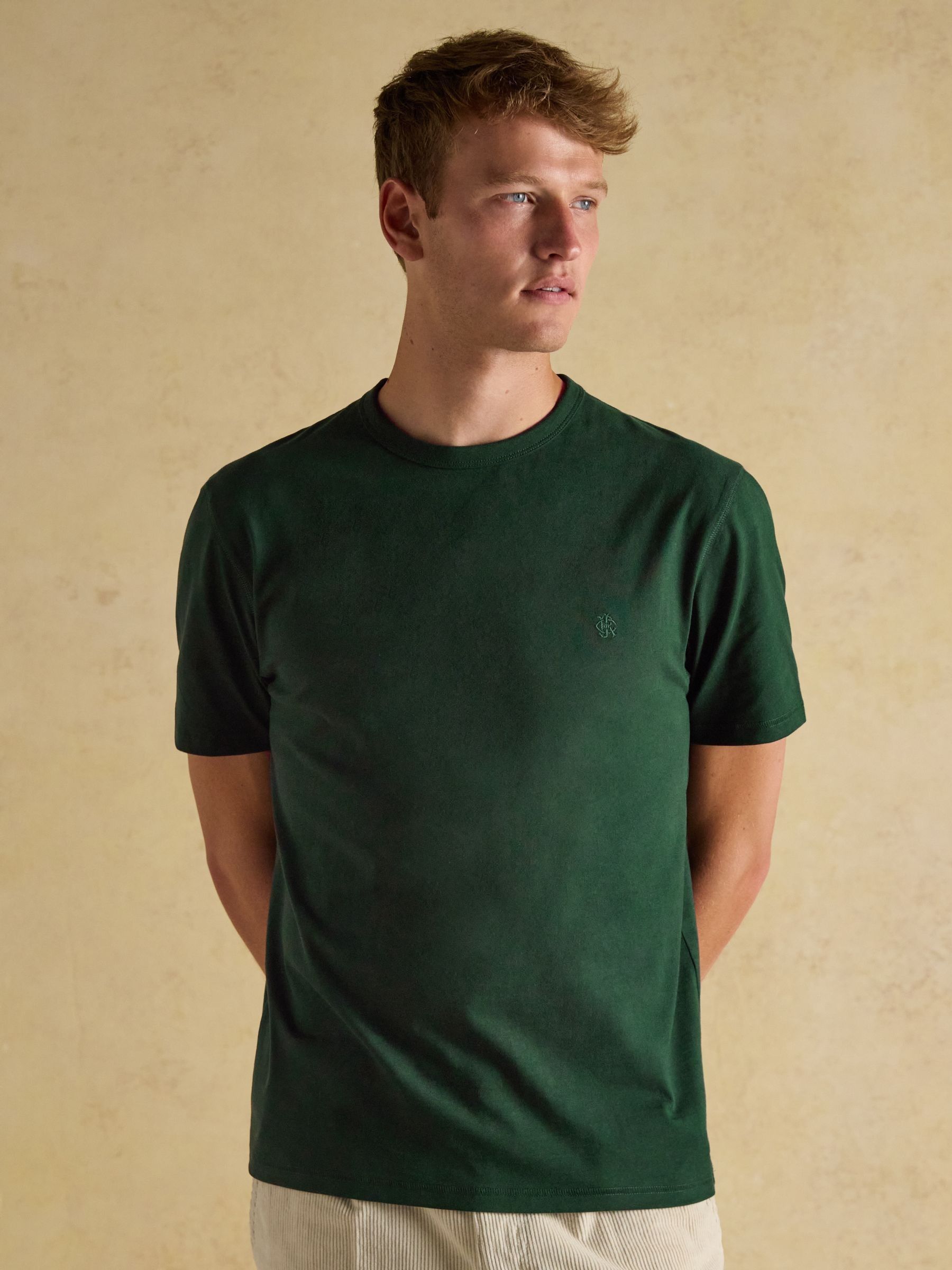 Rugby Club Green Crew Neck Cotton T-Shirt (AW6395) | £24