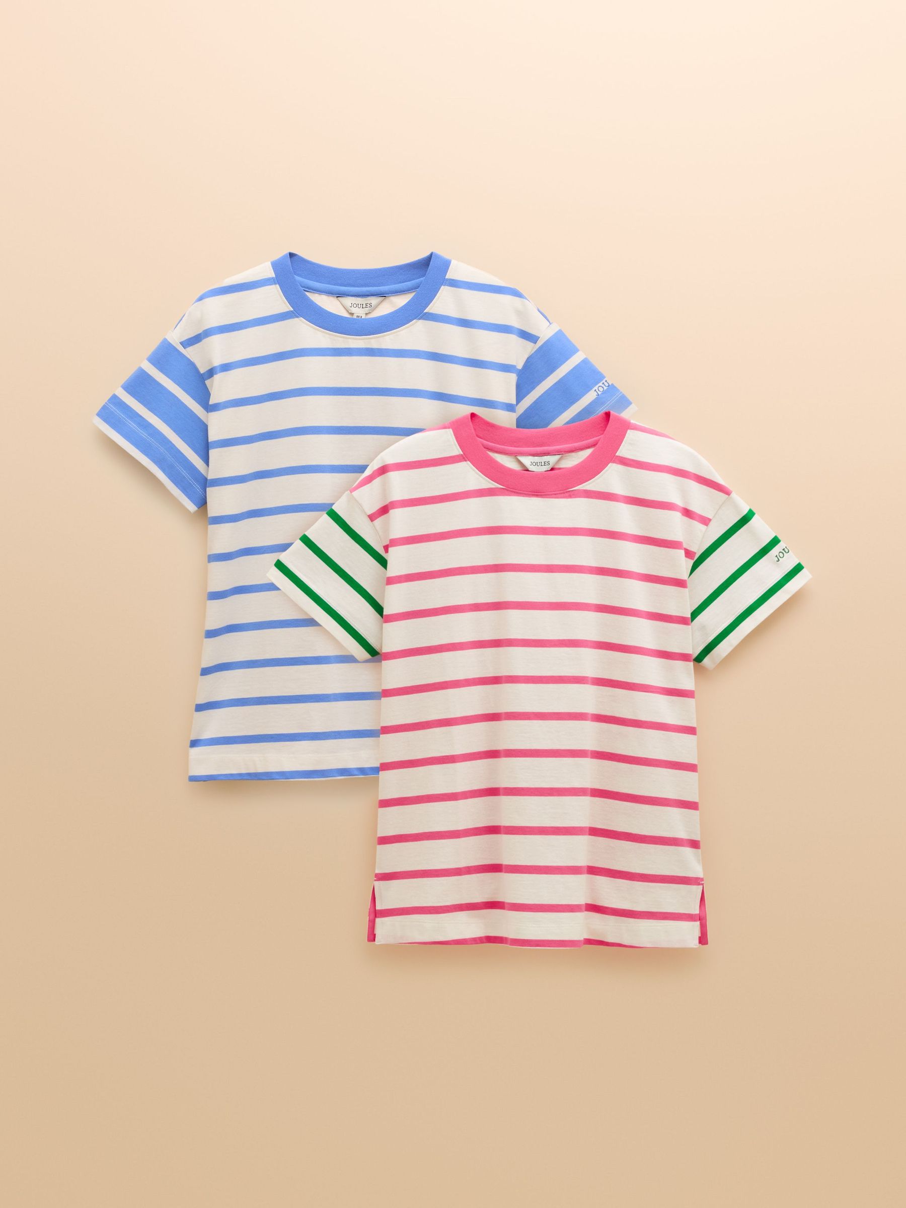 Ellie 2 Pack Multi Short Sleeve Jersey Tops (AW6881) | £35