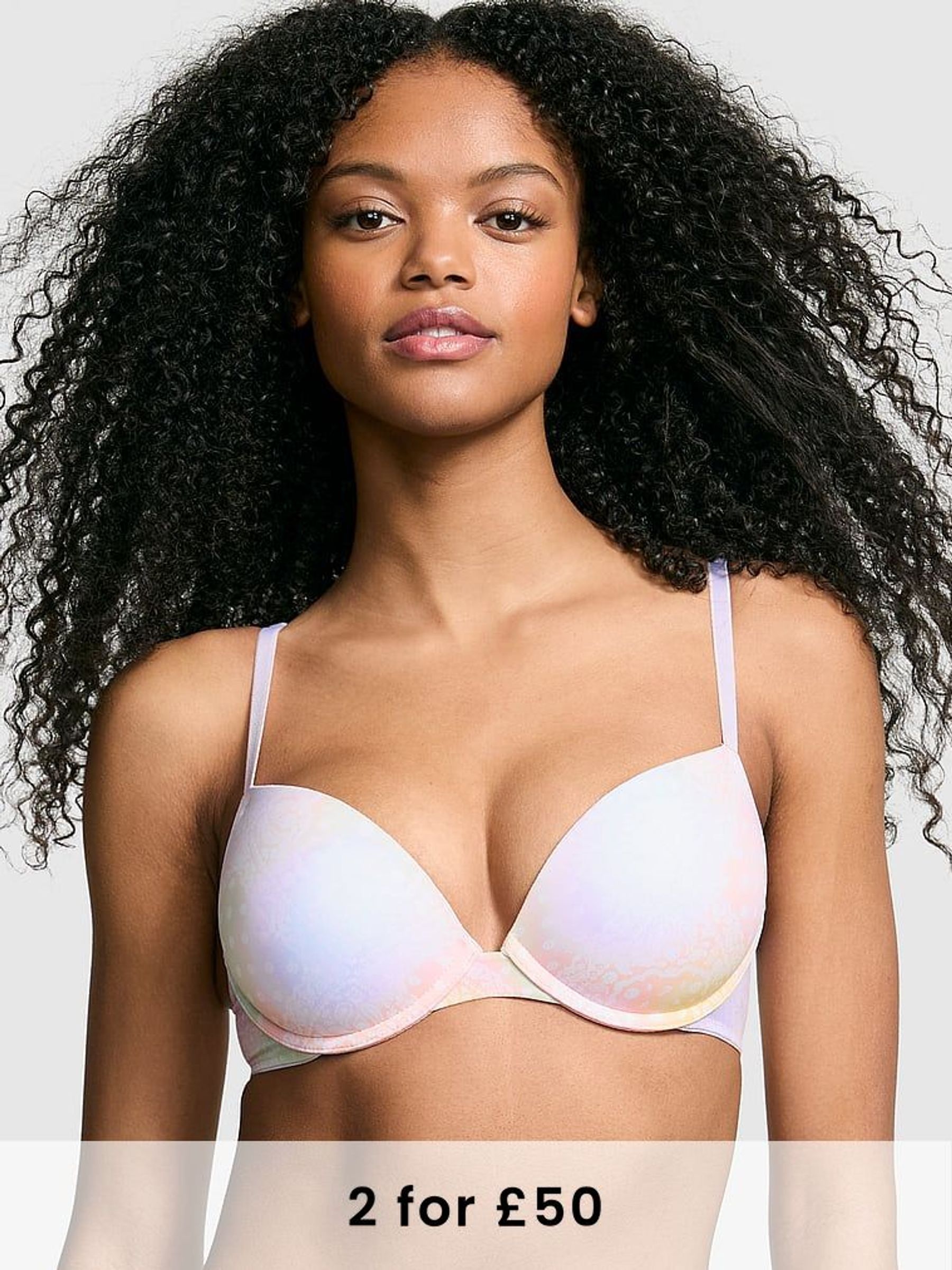Pink Multi Bandana Super Push Up Super Push Up Bra (AW7880) | £29