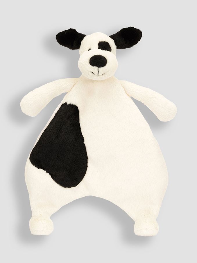 Jellycat Bashful Black & Cream Puppy Comforter (AW8963) | £20