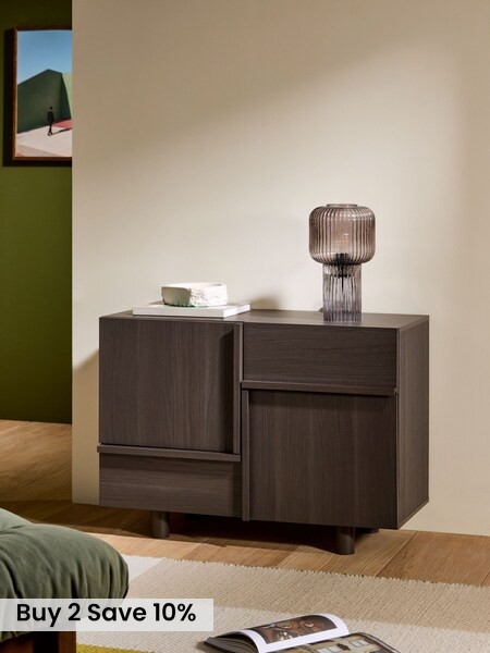 Ascott Small Sideboard in Dark Wood Effect (AW9247) | £329