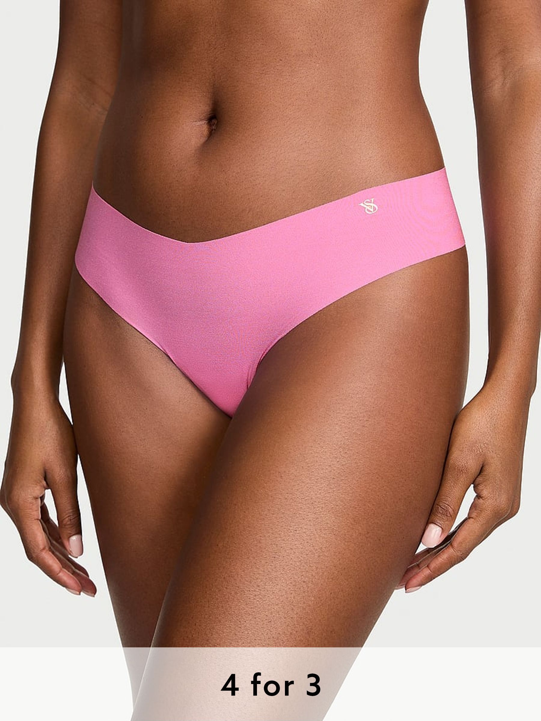New Peony Pink Thong Knickers (AY0108) | £9