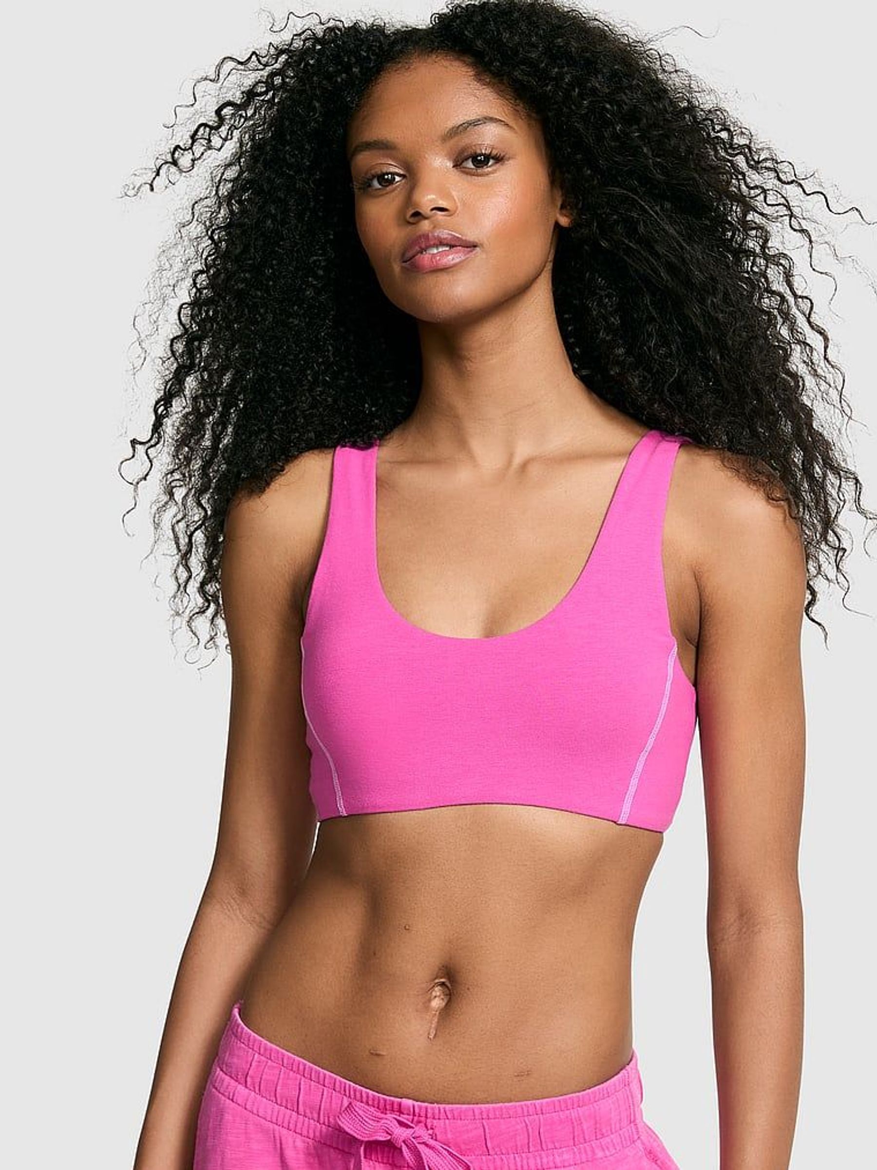 Pink Gossip Cotton Scoop Sports Bra (AY0126) | £25