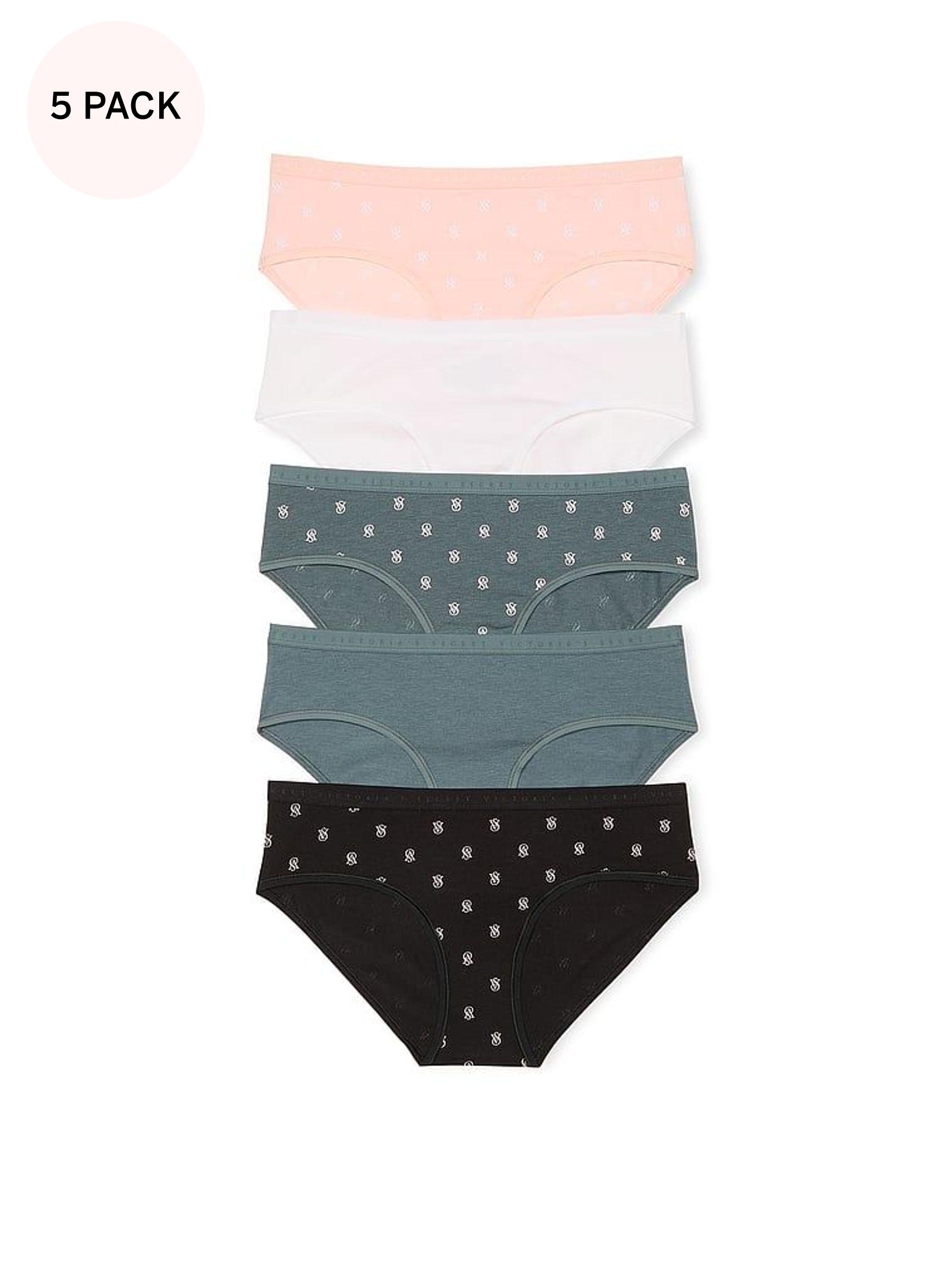 Pink/White/Green/Black Hipster 5 Pack Knickers (AY0411) | £27