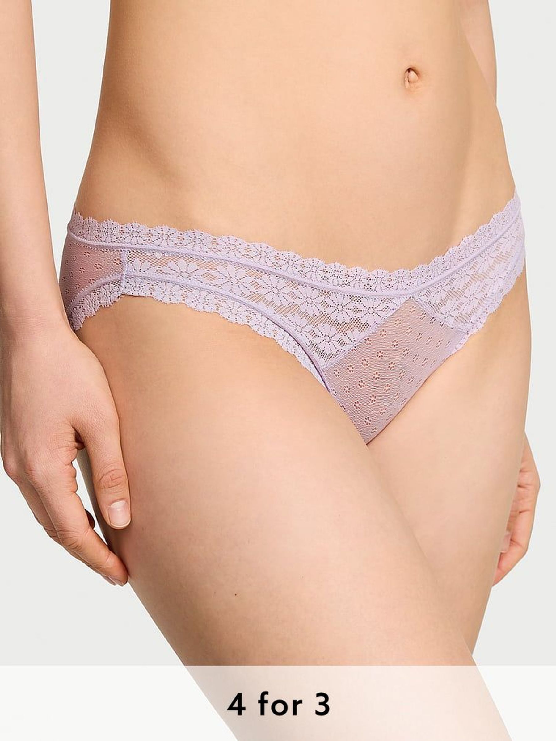 Feather Purple Bikini Knickers (AY0429) | £9