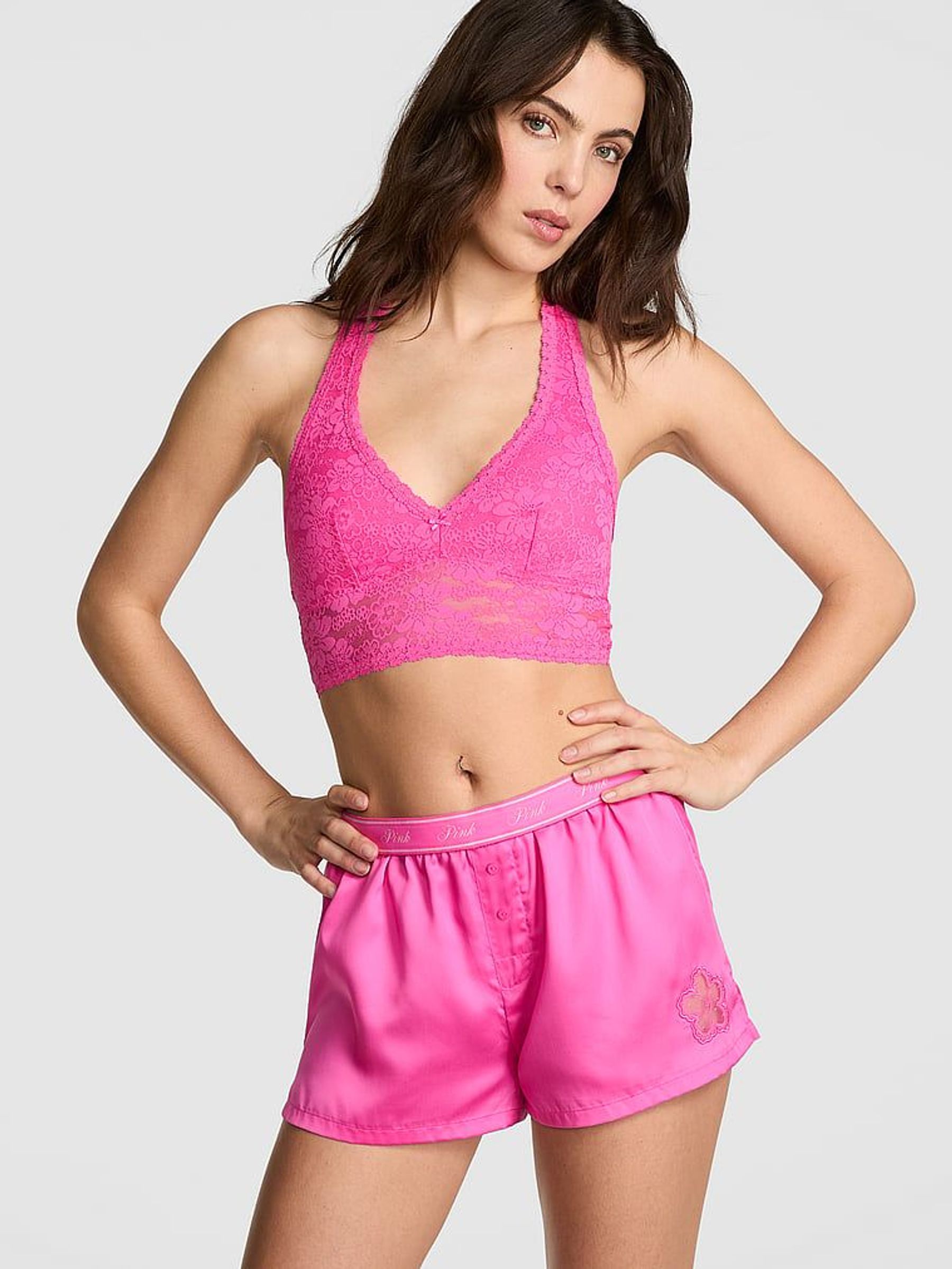 Pink Gossip Short TENCEL™ Pyjama Bottoms (AY0434) | £25