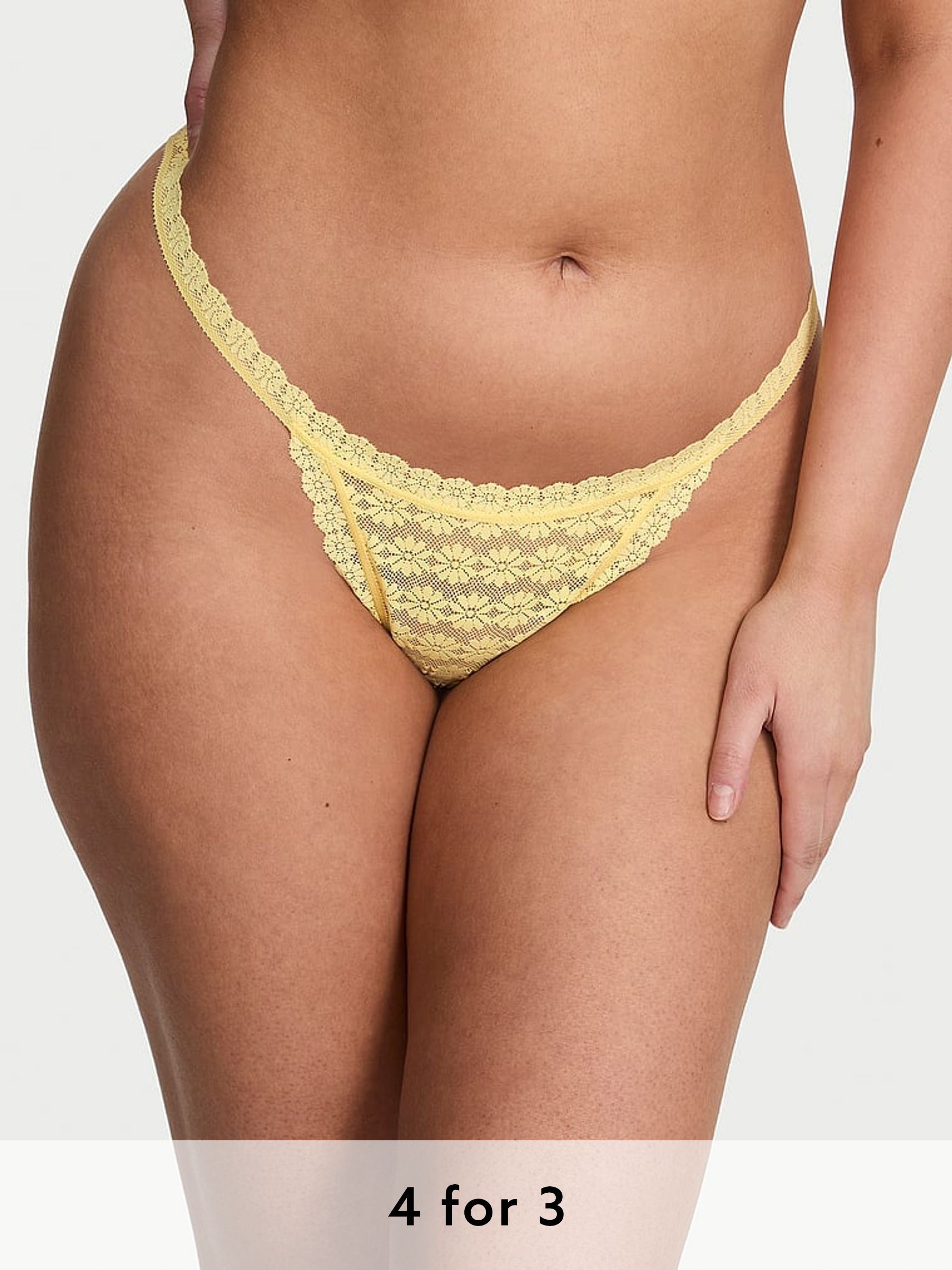 Yellow Tulip Thong Knickers (AY0435) | £9