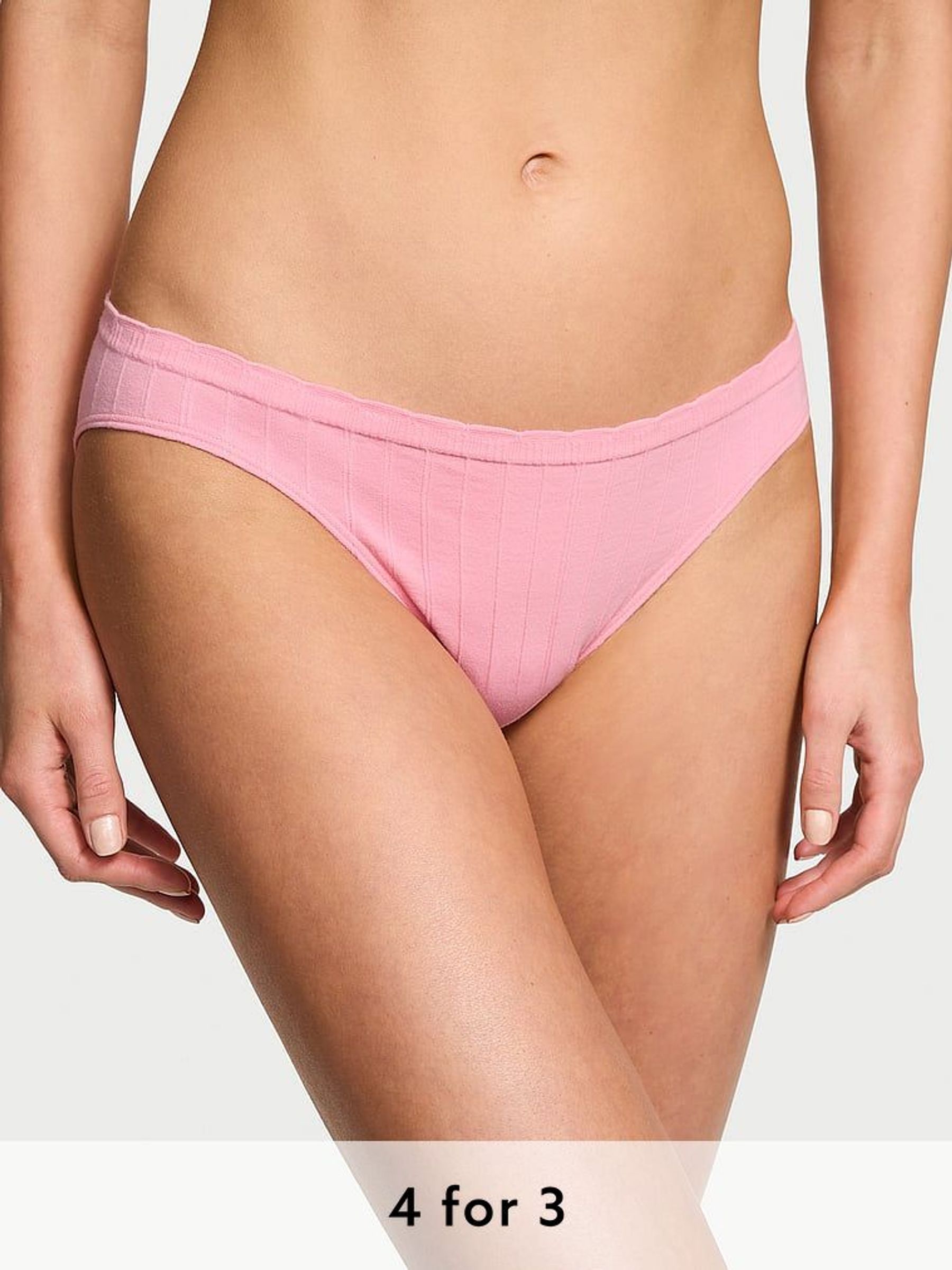 Pink Hope Bikini Ribbed Knickers (AY0451) | £9