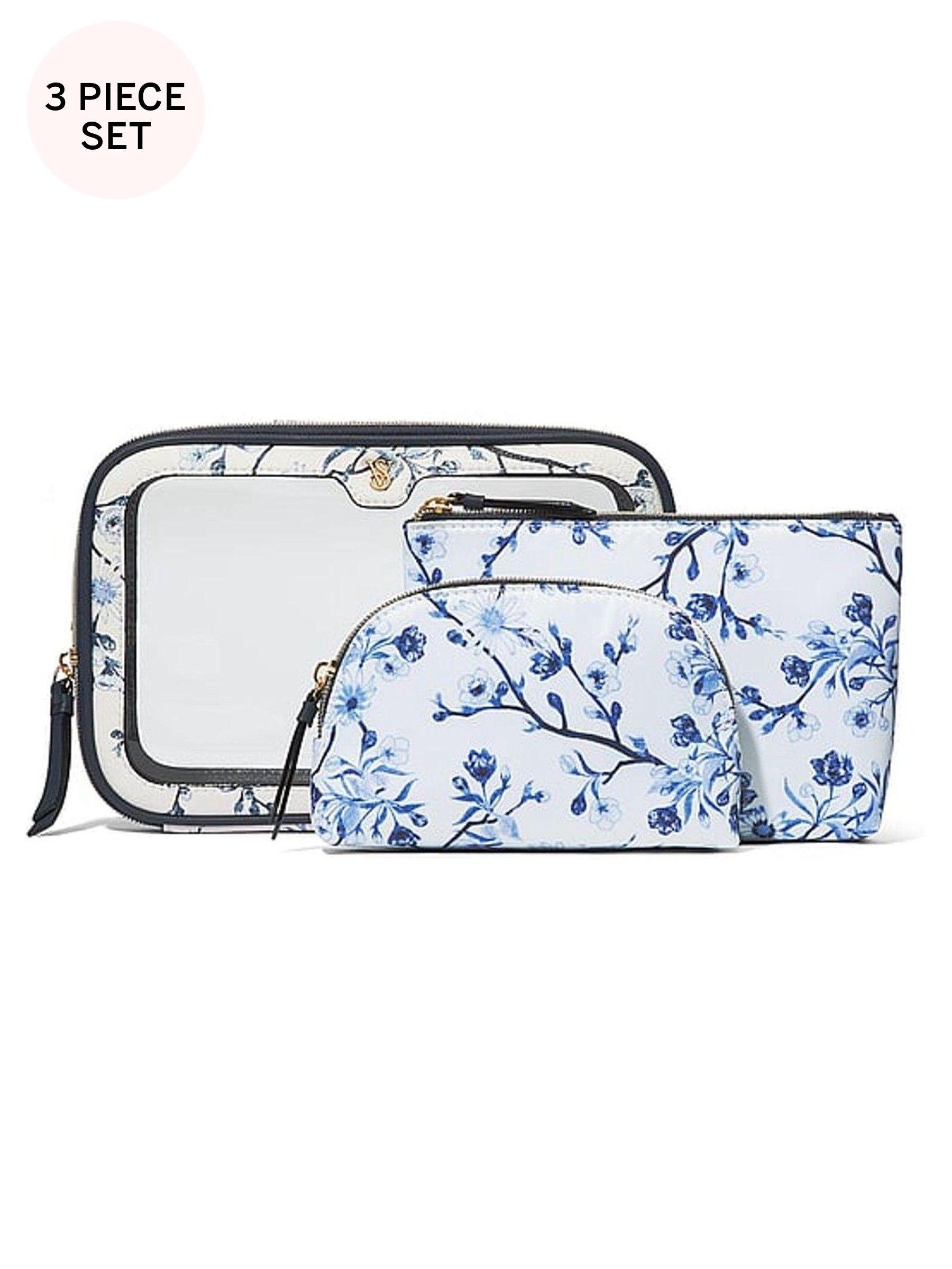 Blue and White Travel Trio Makeup Bag (AY0500) | £35