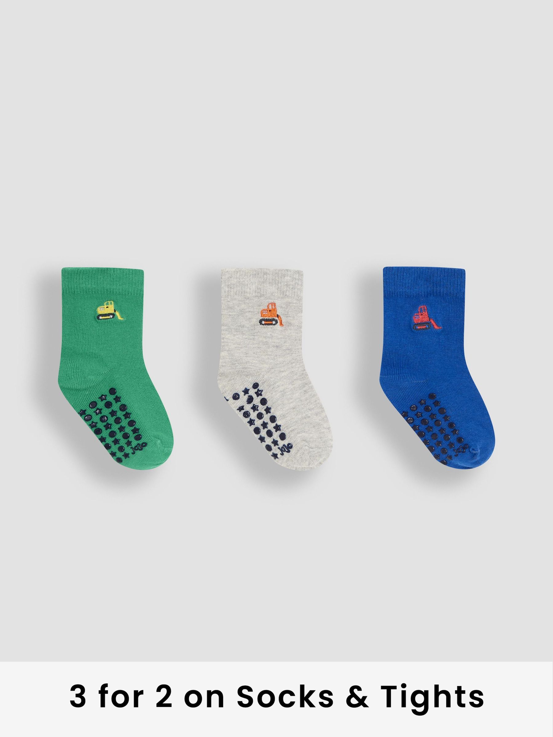 Blue Printed Socks 3 Pack (AY1347) | £9.50
