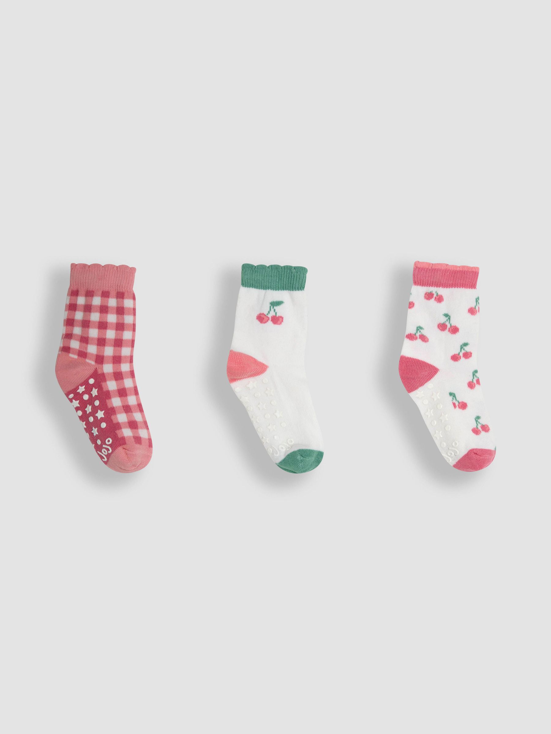 Pink 3-Pack Printed Socks (AY1349) | £9.50