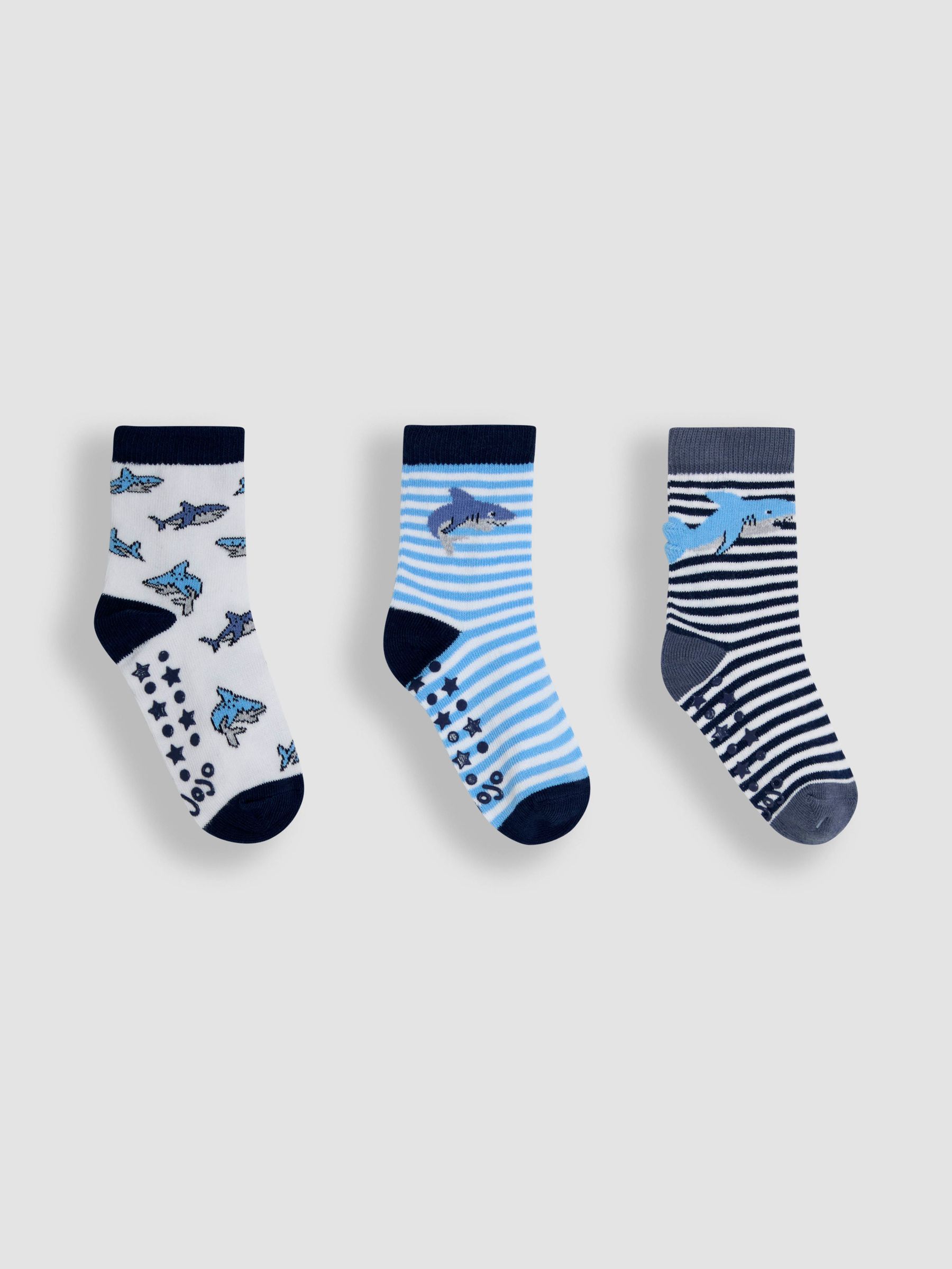 Blue 3-Pack Printed Socks (AY1359) | £9.50