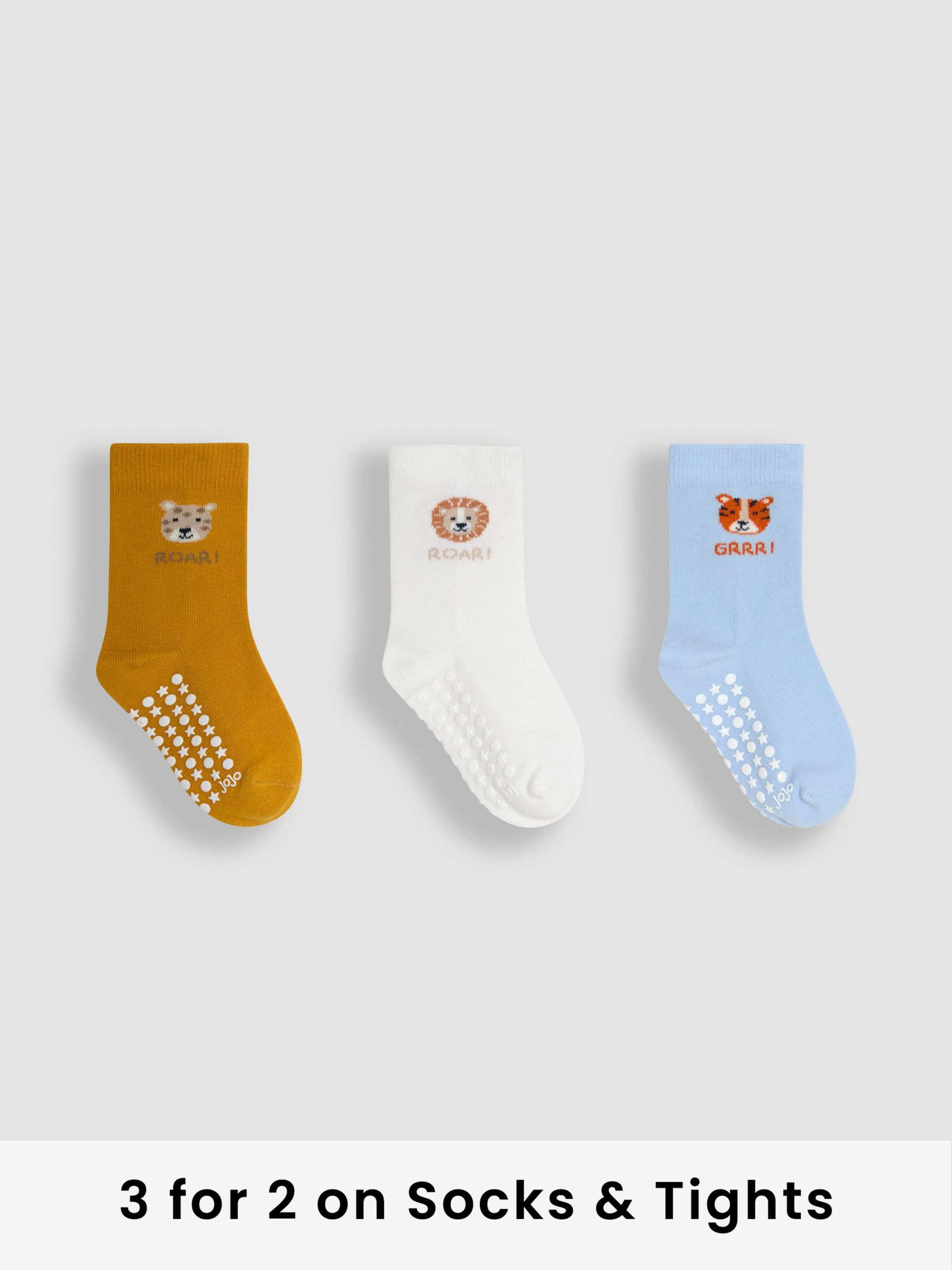 Yellow 3-Pack Printed Socks (AY1367) | £9.50