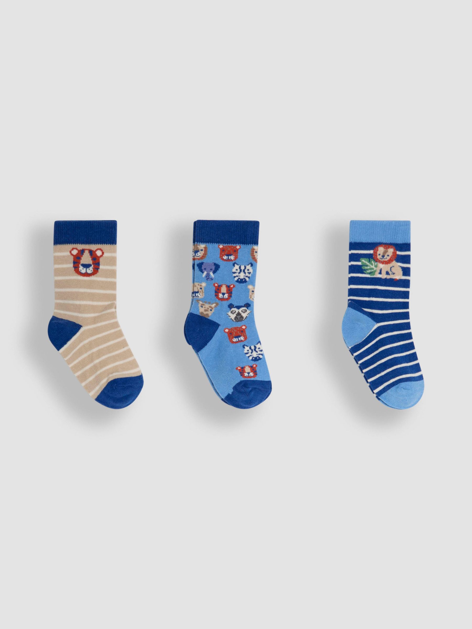 Blue 3-Pack Printed Socks (AY1376) | £9.50