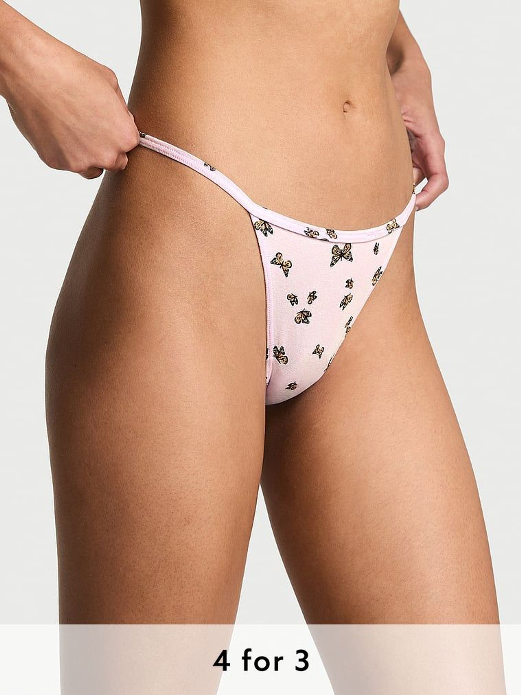 Delicate Violet Purple Butterfly G String Knickers (AY1537) | £9
