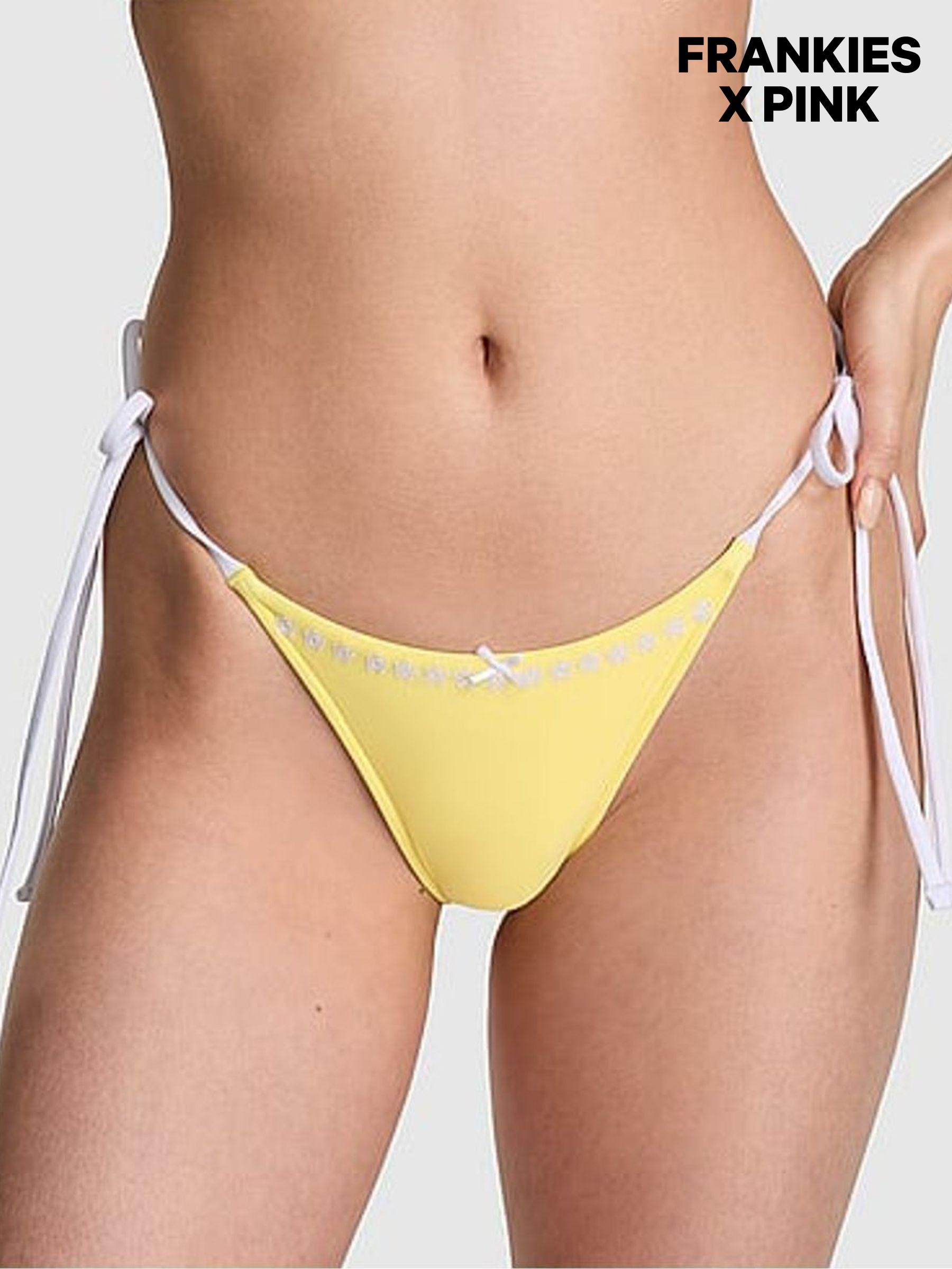 Popcorn Yellow Tie Side Rosemary Itsy Bikini Bottoms (AY1539) | £34