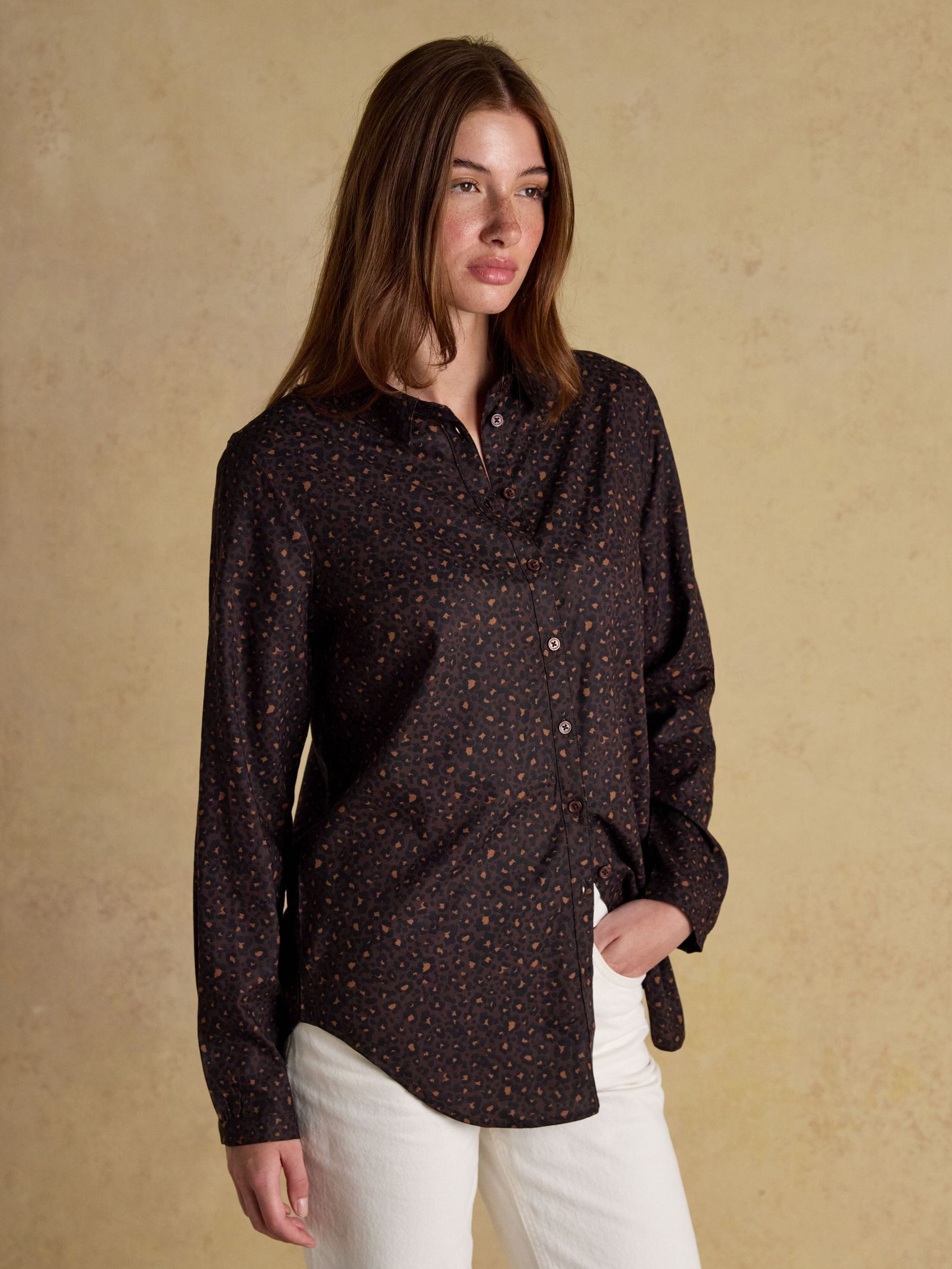 Elvina Brown Leopard Relaxed Fit Shirt