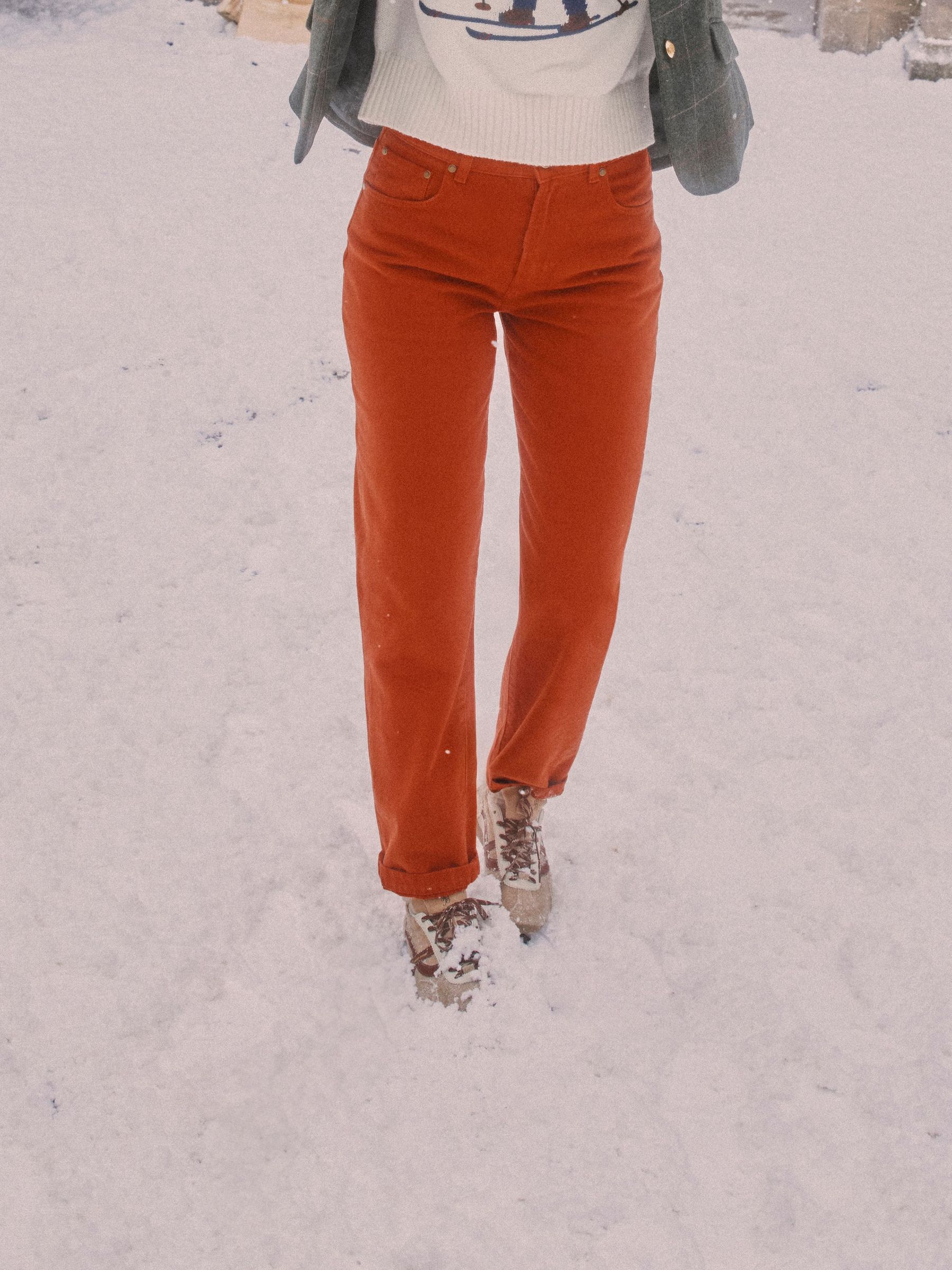 Burnt Orange Relaxed Fit Mid Rise Jeans (AY2040) | £39