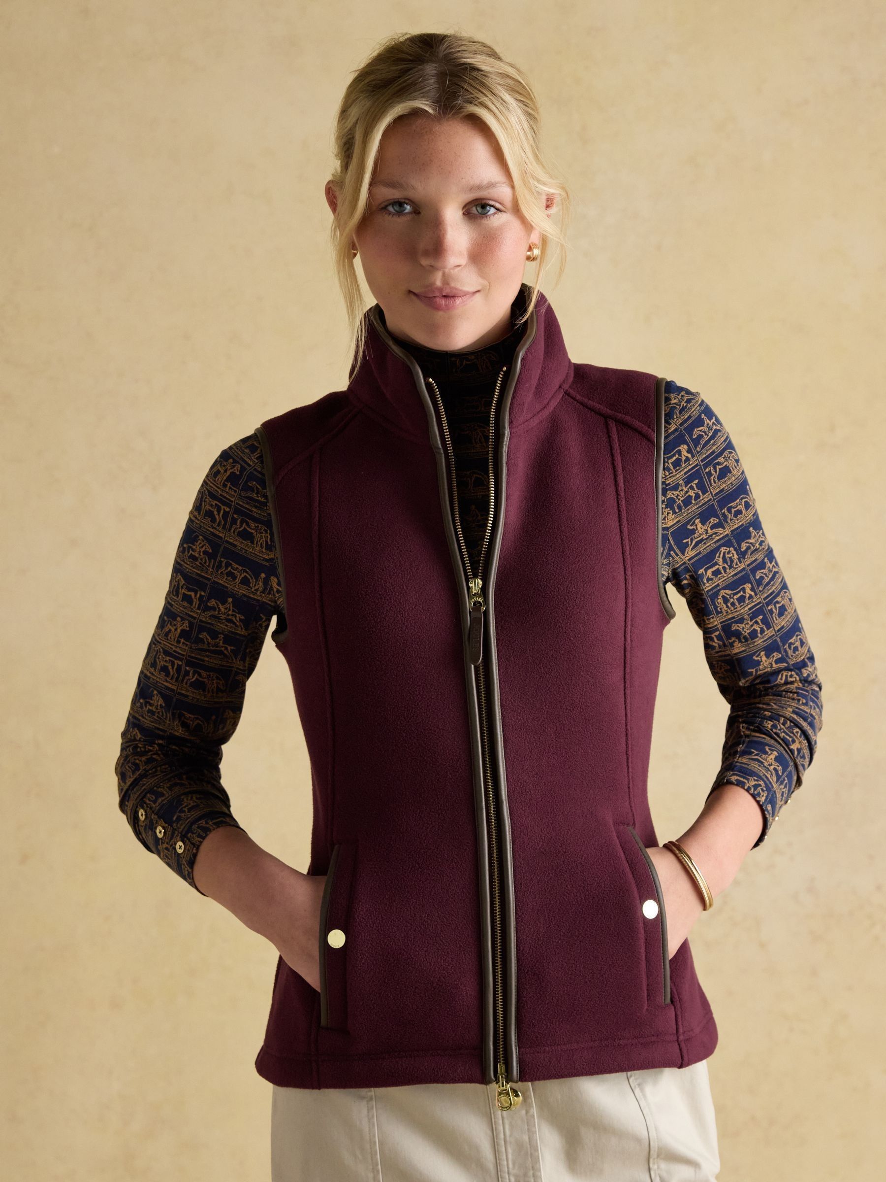Heritage Red Fleece Gilet (AY2063) | £65