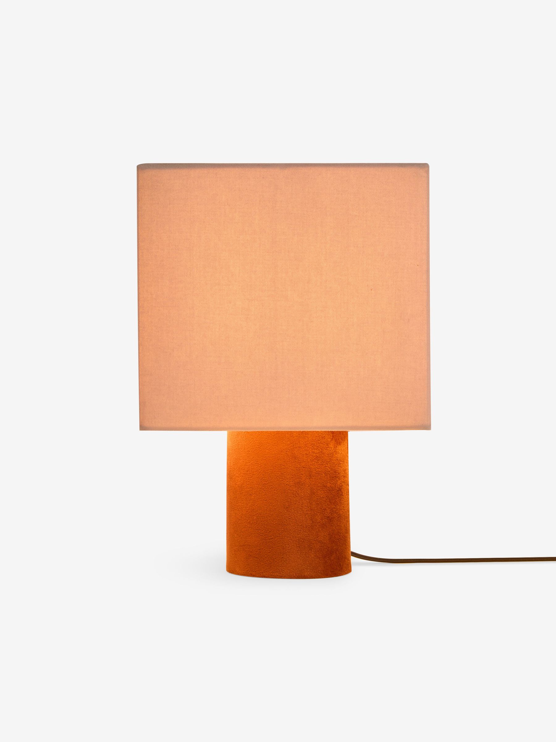 Tiana Check Table Lamp in Cream/Rust (AY2565) | £60