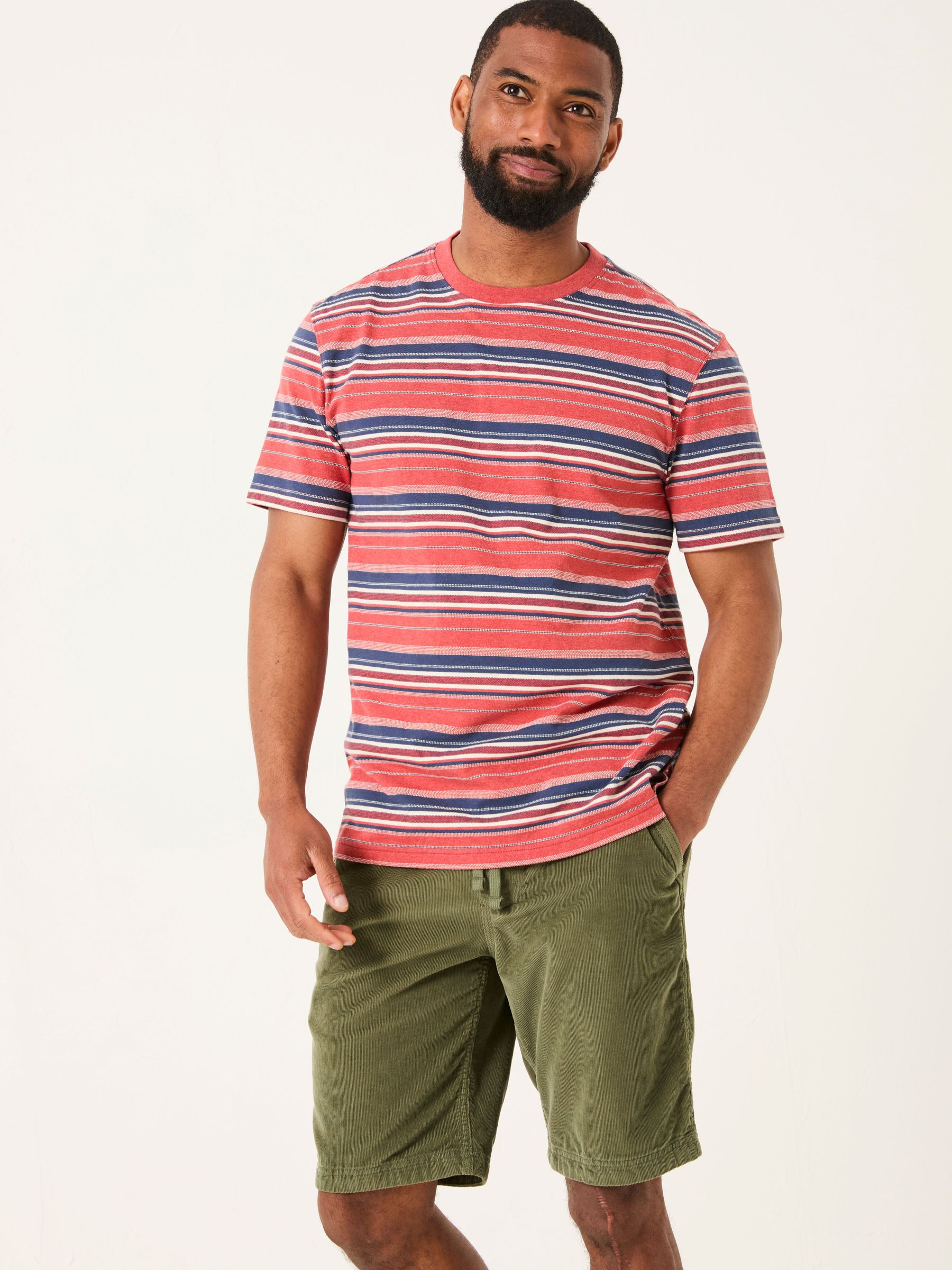 Cheriton Red Stripe Tshirt (AY4733) | £28