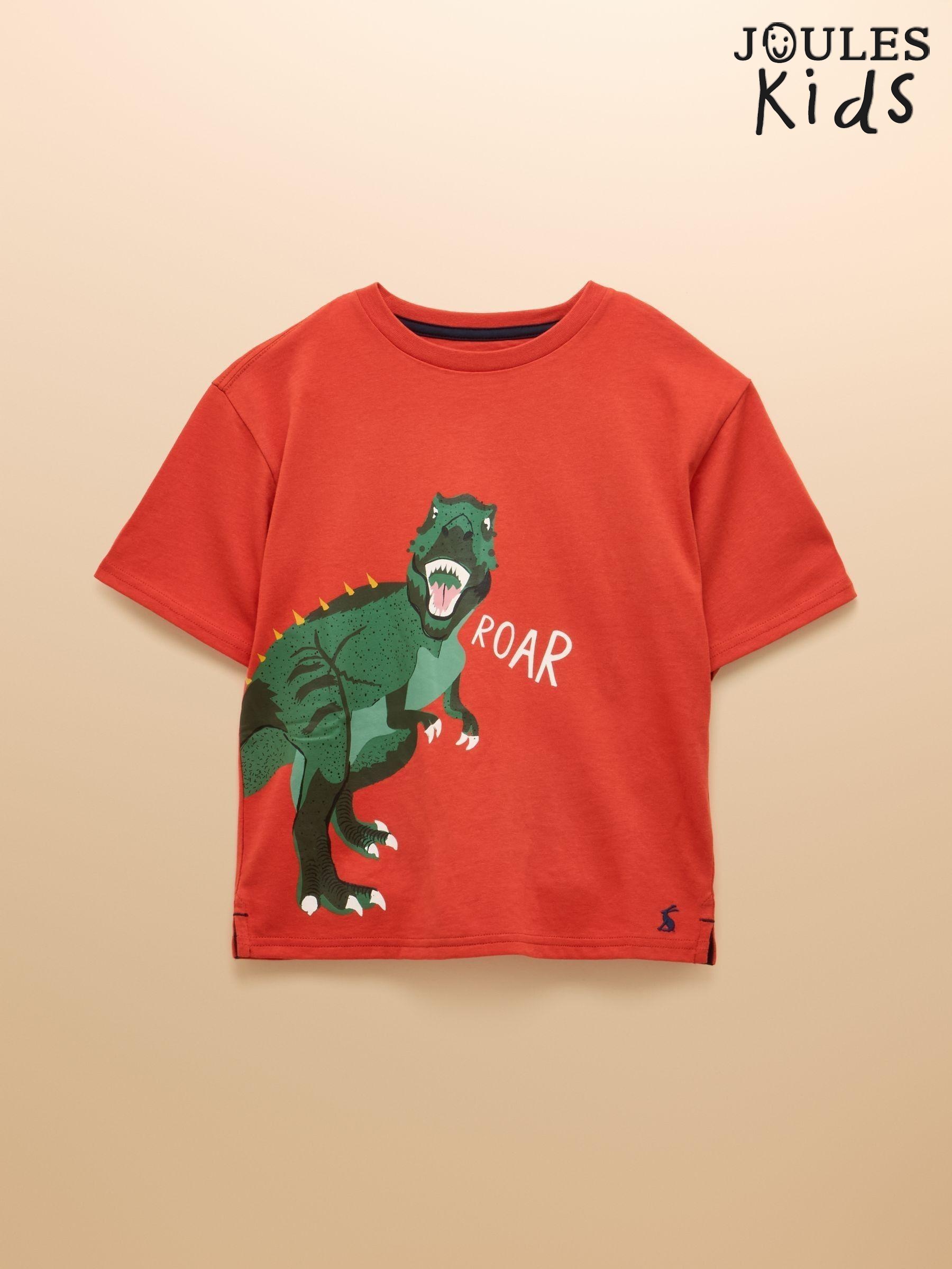 Boys' Ben Orange Dino Short Sleeve T-Shirt (AY5093) | £7 - £8