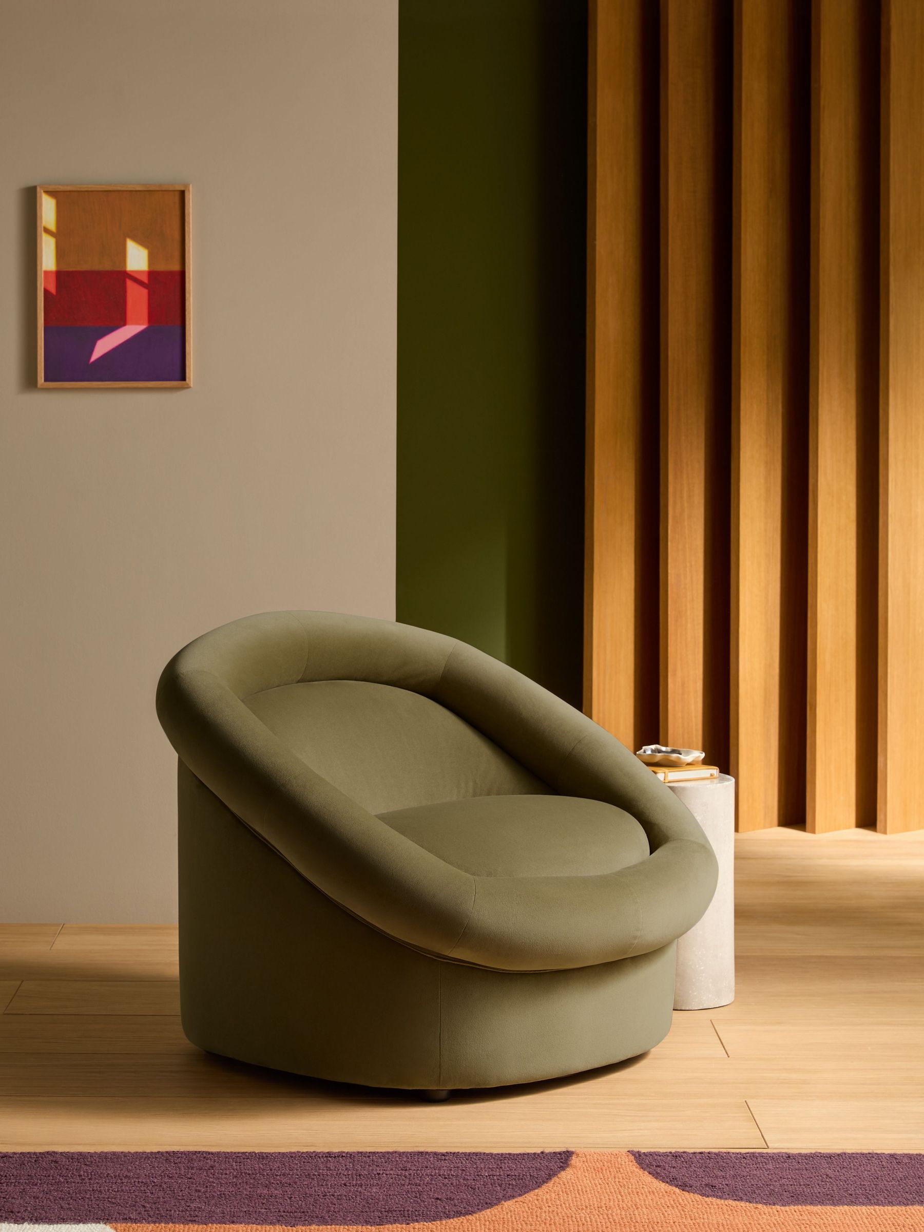 Seattle Accent Chair in Fern Green Velvet (AY5146) | £475