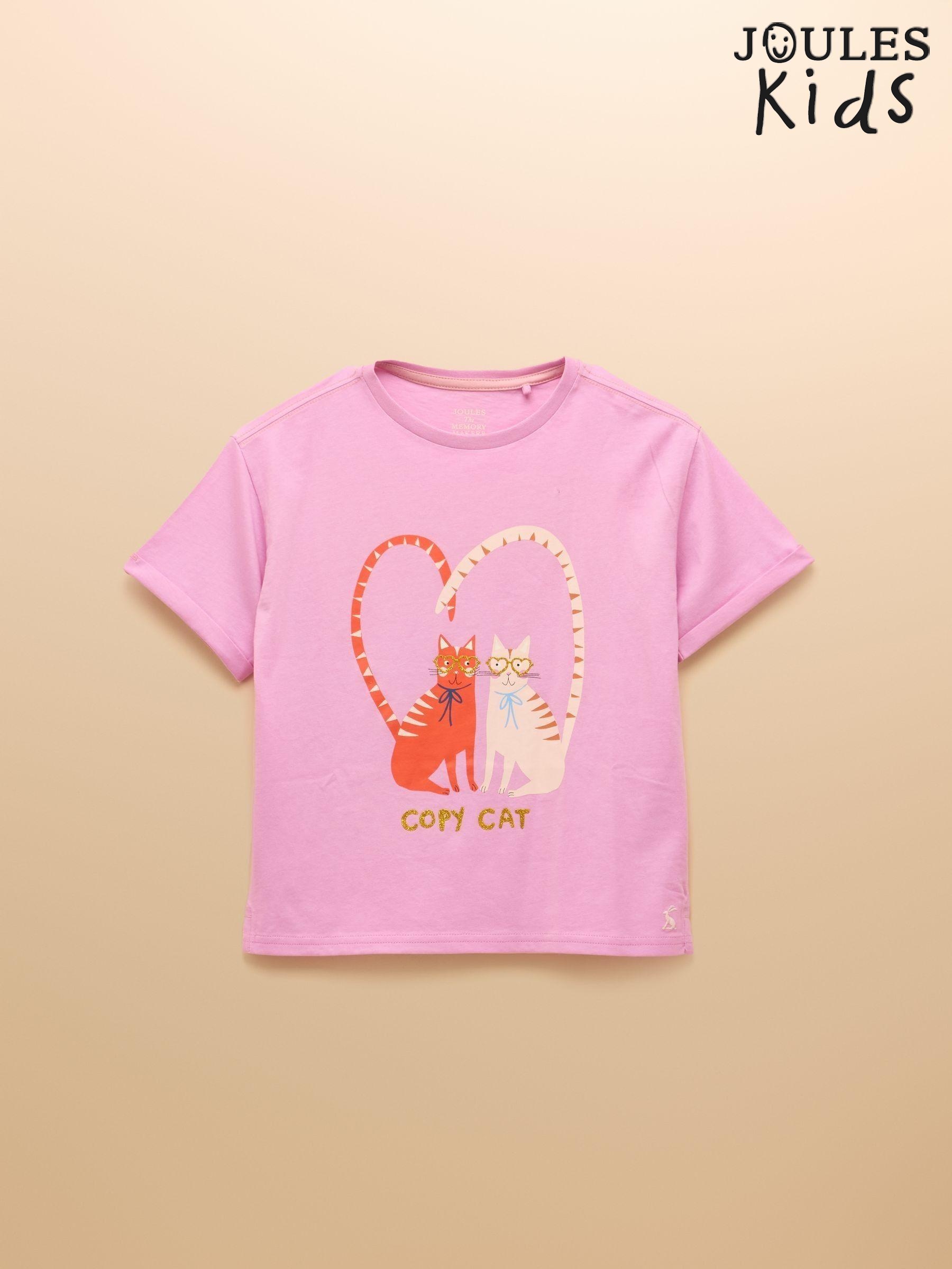 Girls' Fundays Lilac Purple Short Sleeve Screenprint T-Shirt (AY5458) | £14 - £16