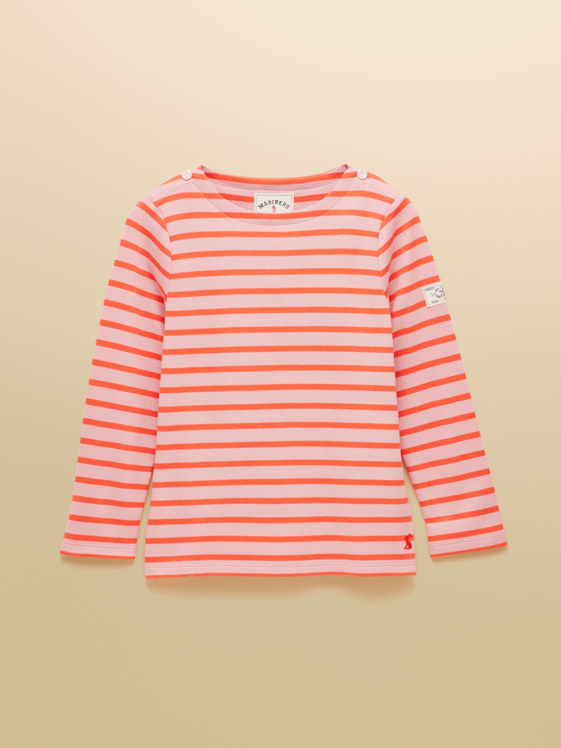 Girls' Harbour Pink and Orange Stripe Long Sleeve Jersey Top (AY5462) | £8 - £10