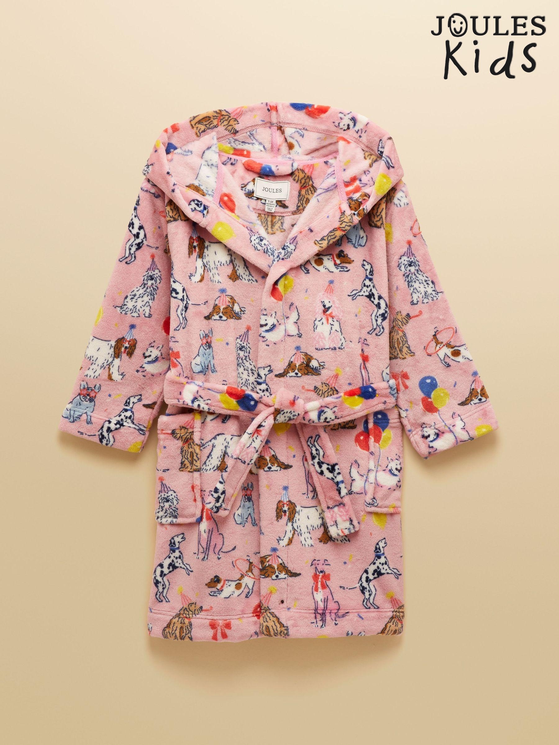Girls' Snug Pink Dogs Dressing Gown (AY5476) | £26 - £29