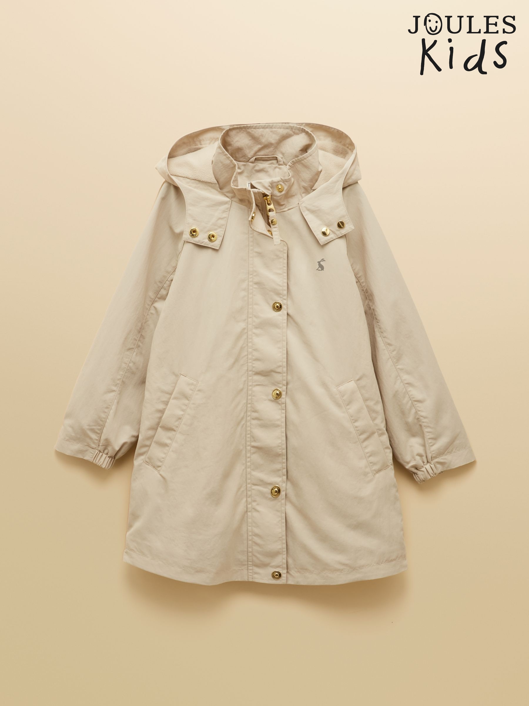 Girls' Meadow Stone Longline Showerproof Coat