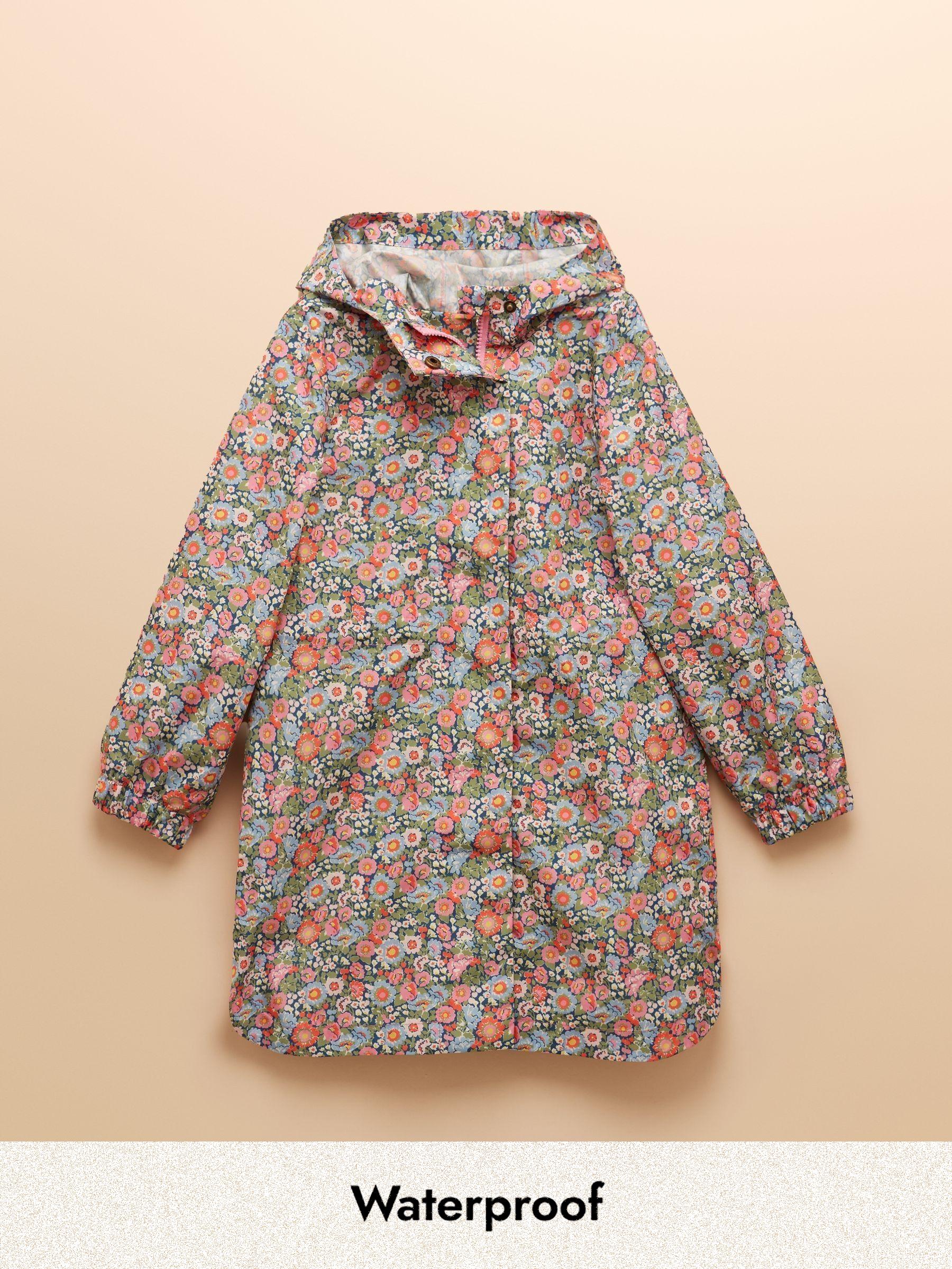 Girls' Rainford Pink Ditsy Waterproof Packable Raincoat (AY5490) | £34 - £37