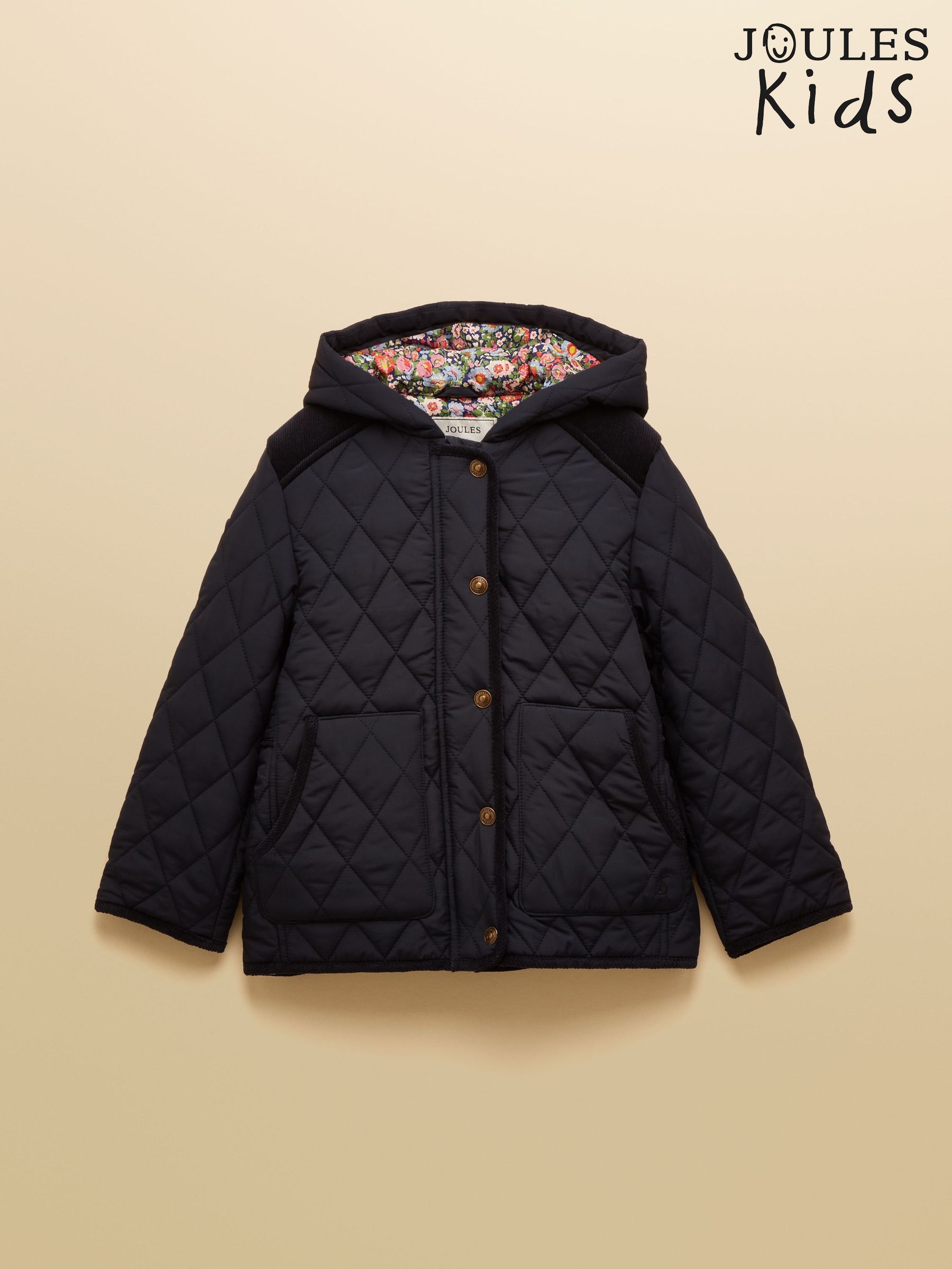 Girls' Marsdale Navy Blue Showerproof Quilted Jacket (AY5491) | £44 - £50