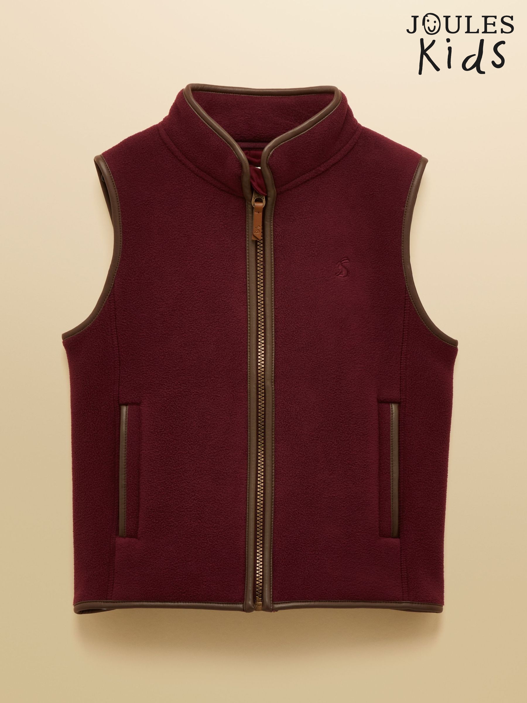 Kids' Heritage Burgundy Fleece Gilet (AY5522) | £29 - £35