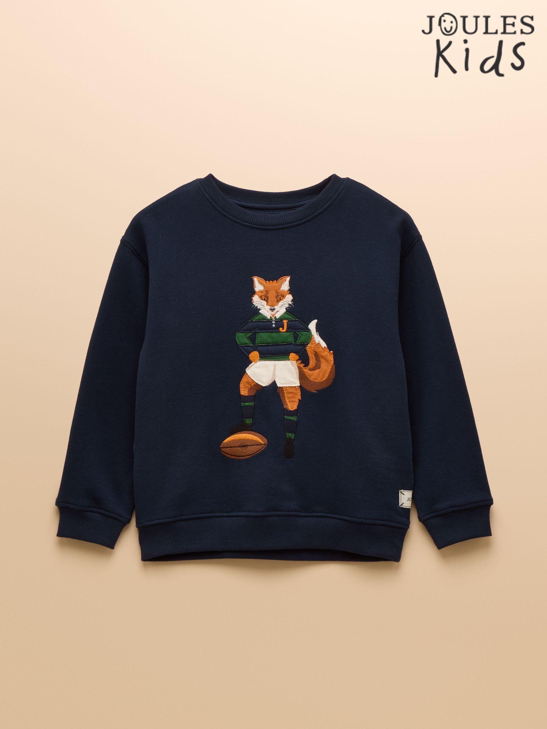 Boys' Artwork Sweat Navy Blue Jonty Applique Sweatshirt (AY5523) | £24 - £30